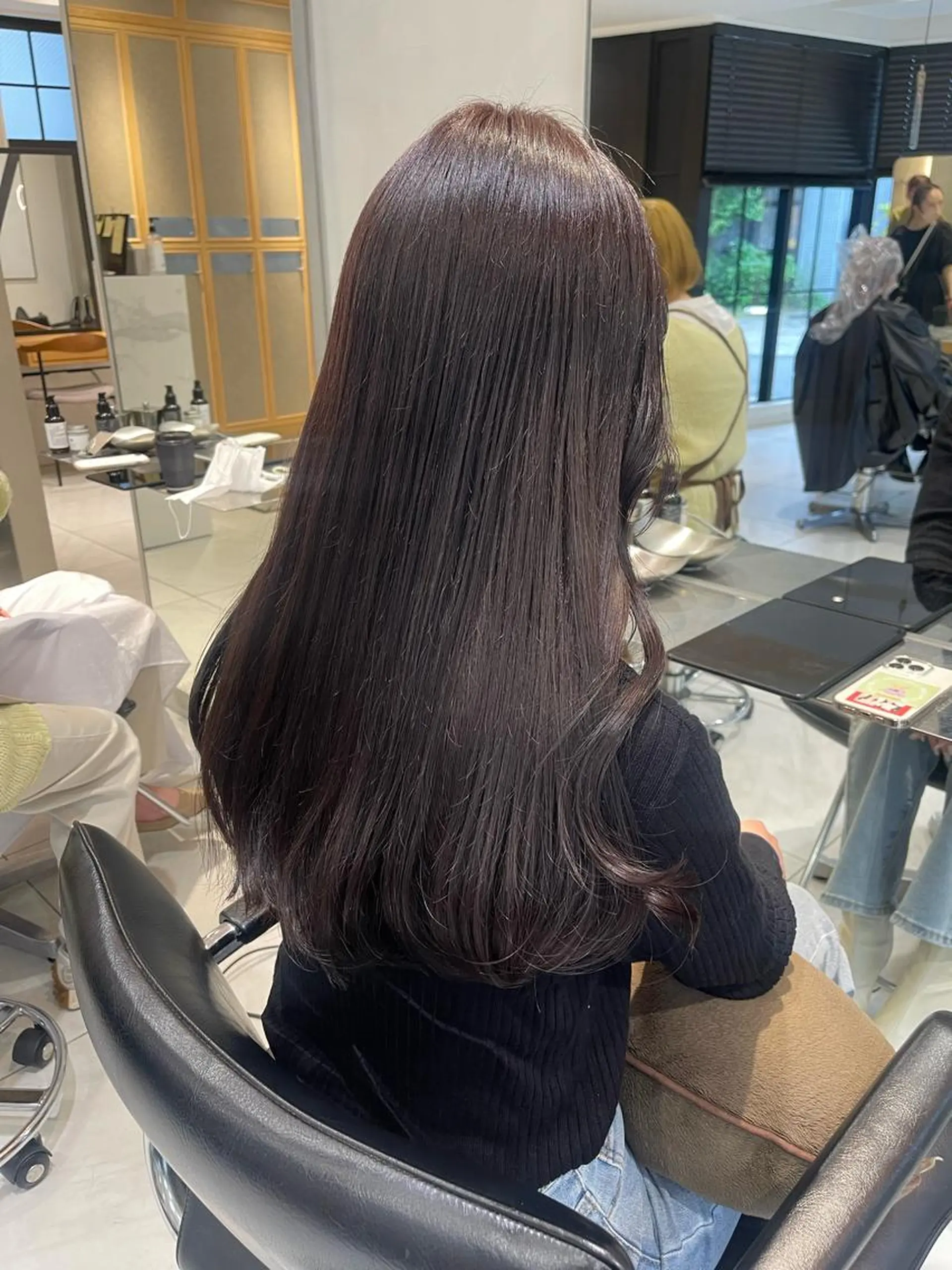 ロング カラー ラベンダーカラー ラベンダーグレー ヘアカラー トリートメント ヘッドスパ ラベンダー/レイヤー スタイル🤎mamiのヘアスタイル