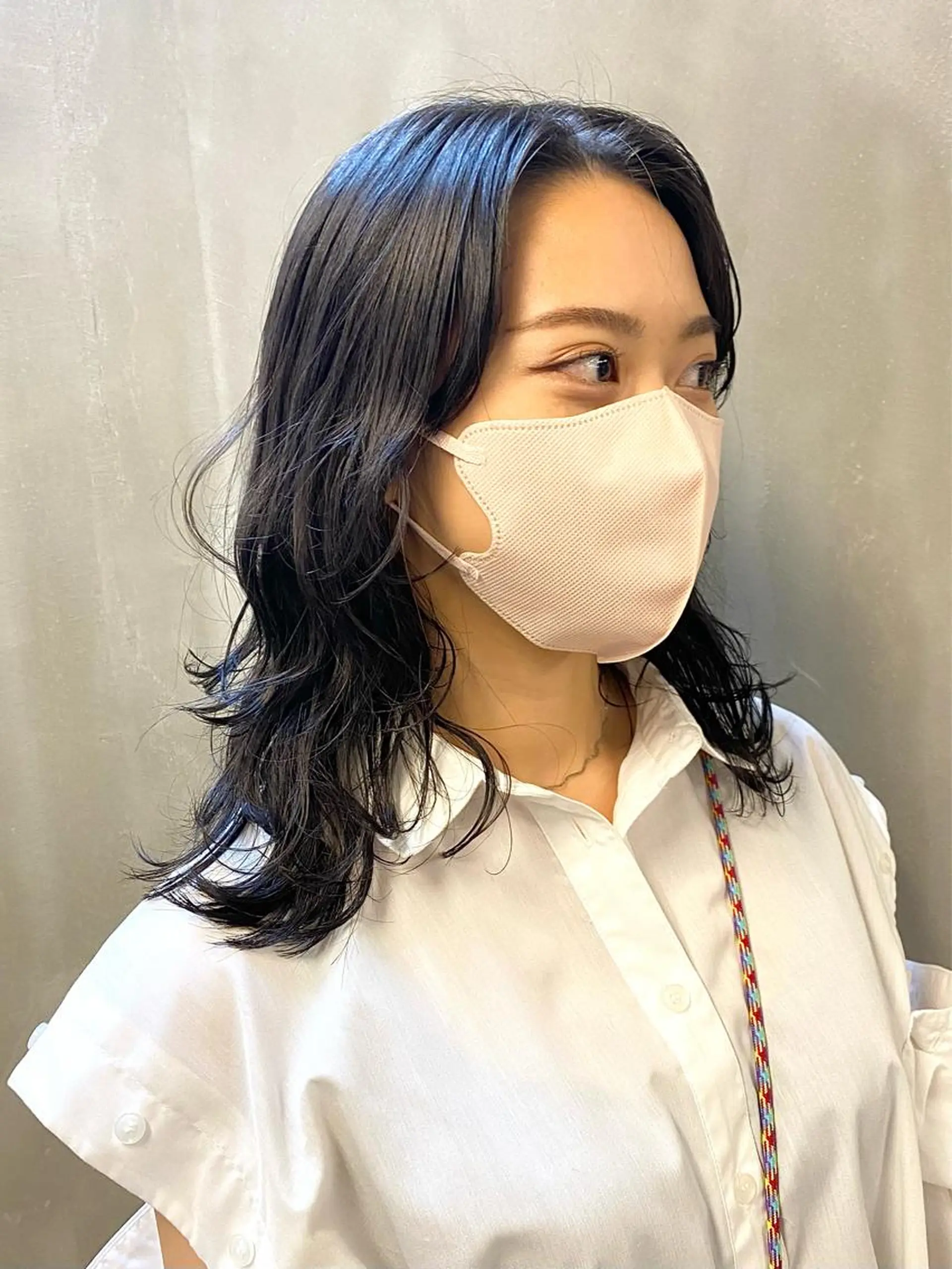 ミディアム カラー レイヤーカット カット ヘアカラー トリートメント ハル🌸柔色/ ブリーチなし/艶髪のヘアスタイル