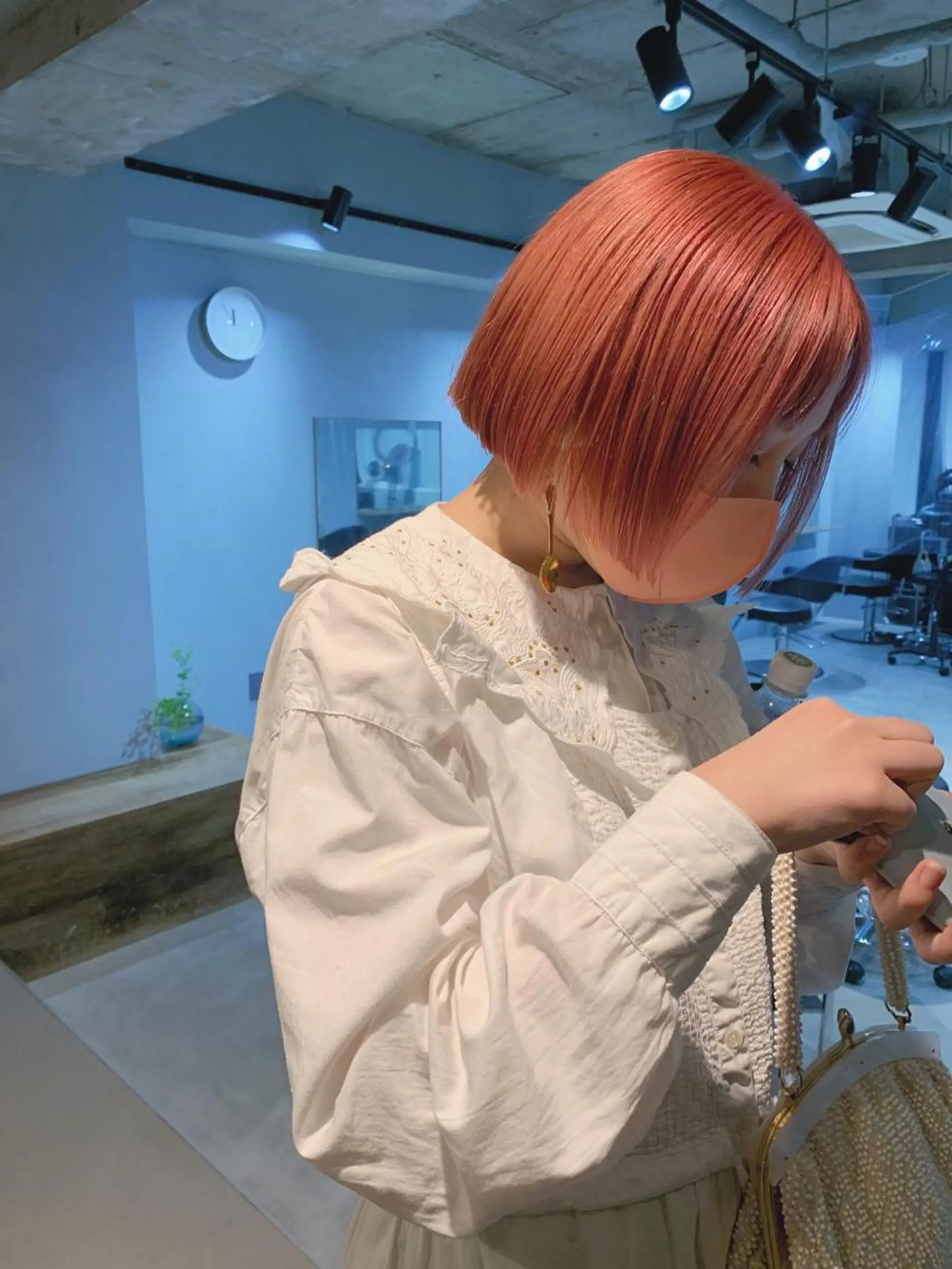 ショート カラー ボブパーマコテ巻き風 パーマNo1深江秀平のヘアスタイル