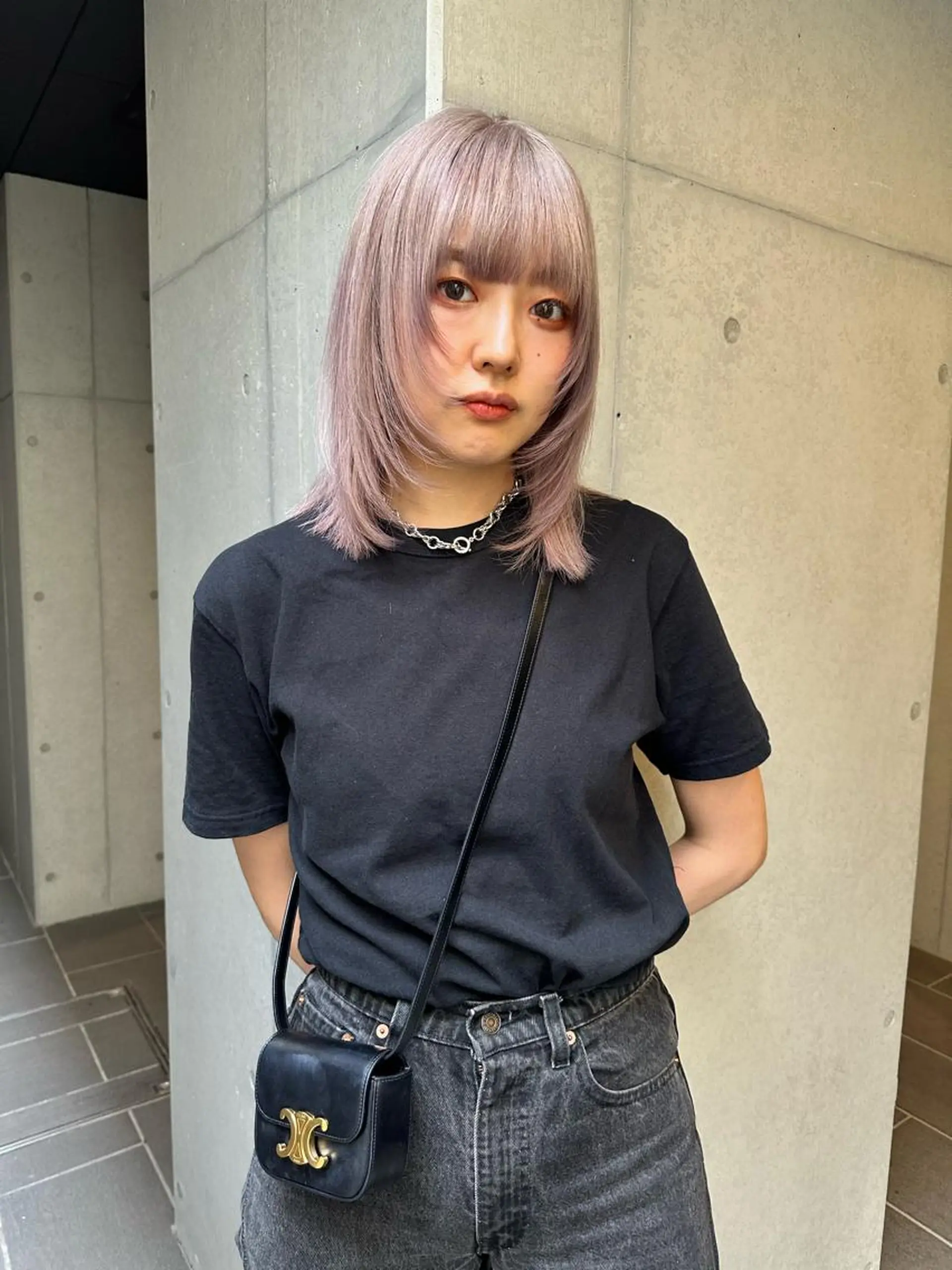 ミディアム カラー カット ヘアカラー トリートメント ウルフ/レイヤー🟠 山本祐輔🟠のヘアスタイル