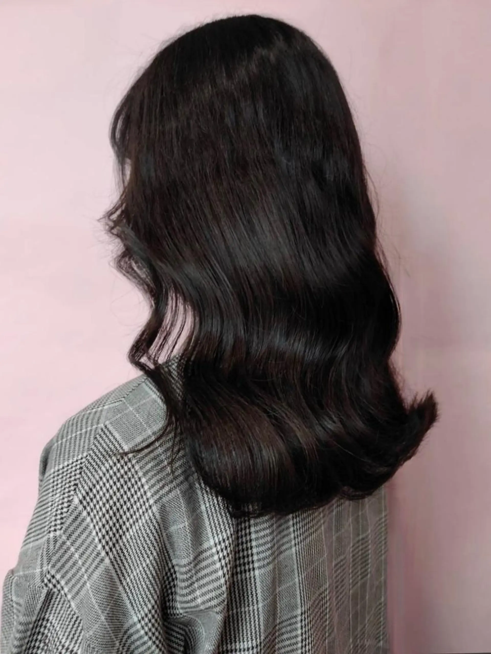 ロング 大阪レミーエクステ チビ編み込みのヘアスタイル