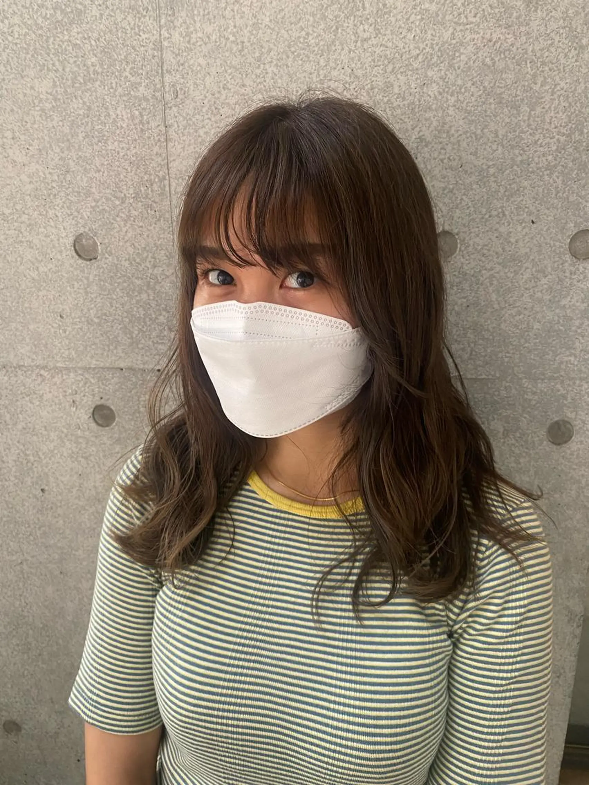 セミロング カラー ブラウンカラー ブリーチなしカラー RURI🩵のヘアスタイル