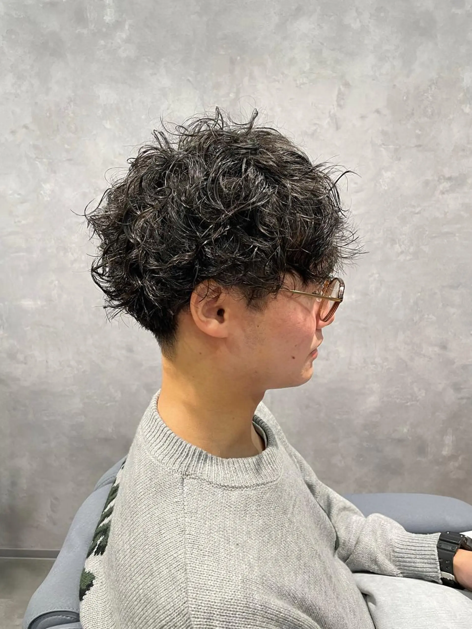 ショート パーマ メンズ 黒岩 梨沙のヘアスタイル