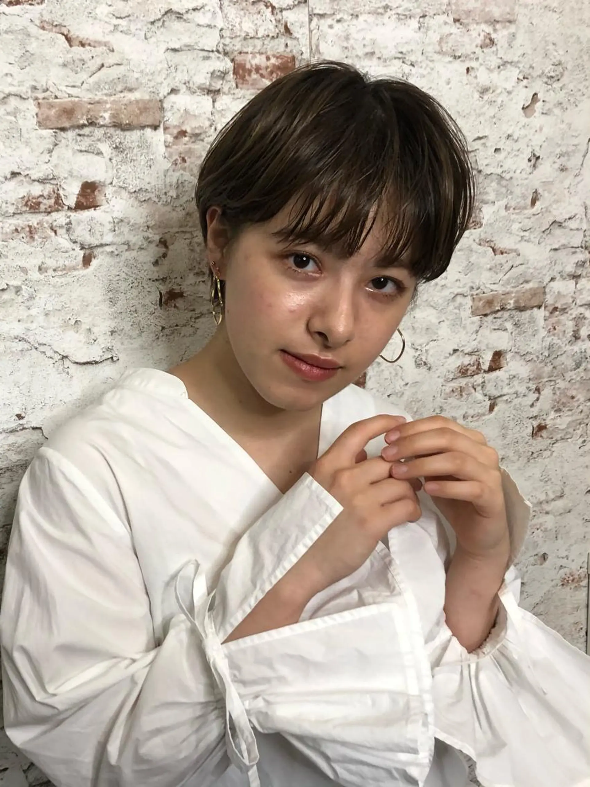 ショート パーソナルカラー 藤本夢のヘアスタイル