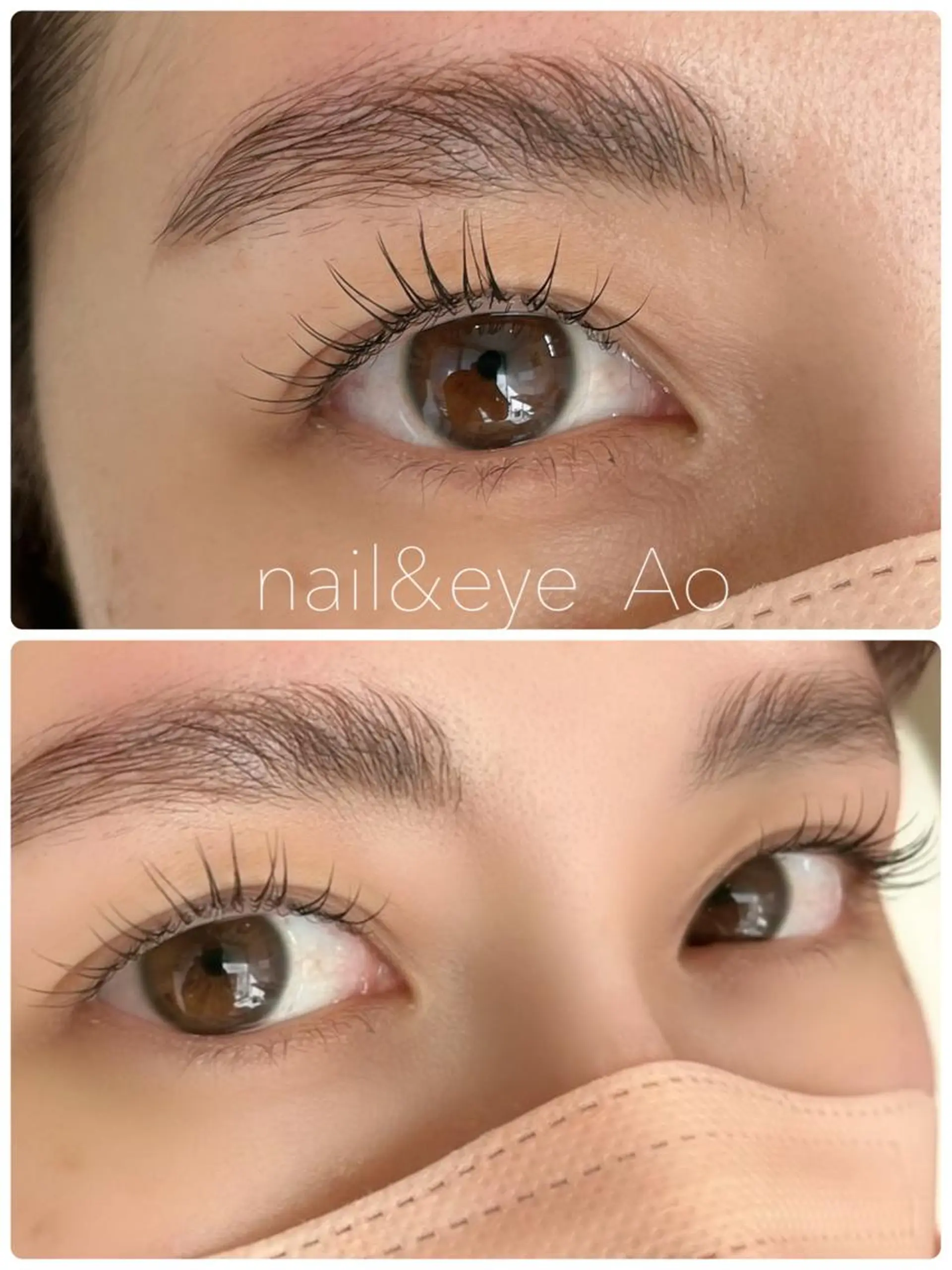 ミディアム カラー パーマ ヘアアレンジ メンズ キッズ ネイル マツエク・マツパ アイブロウ マツパ nail&eye Aoのマツエク・マツパデザイン