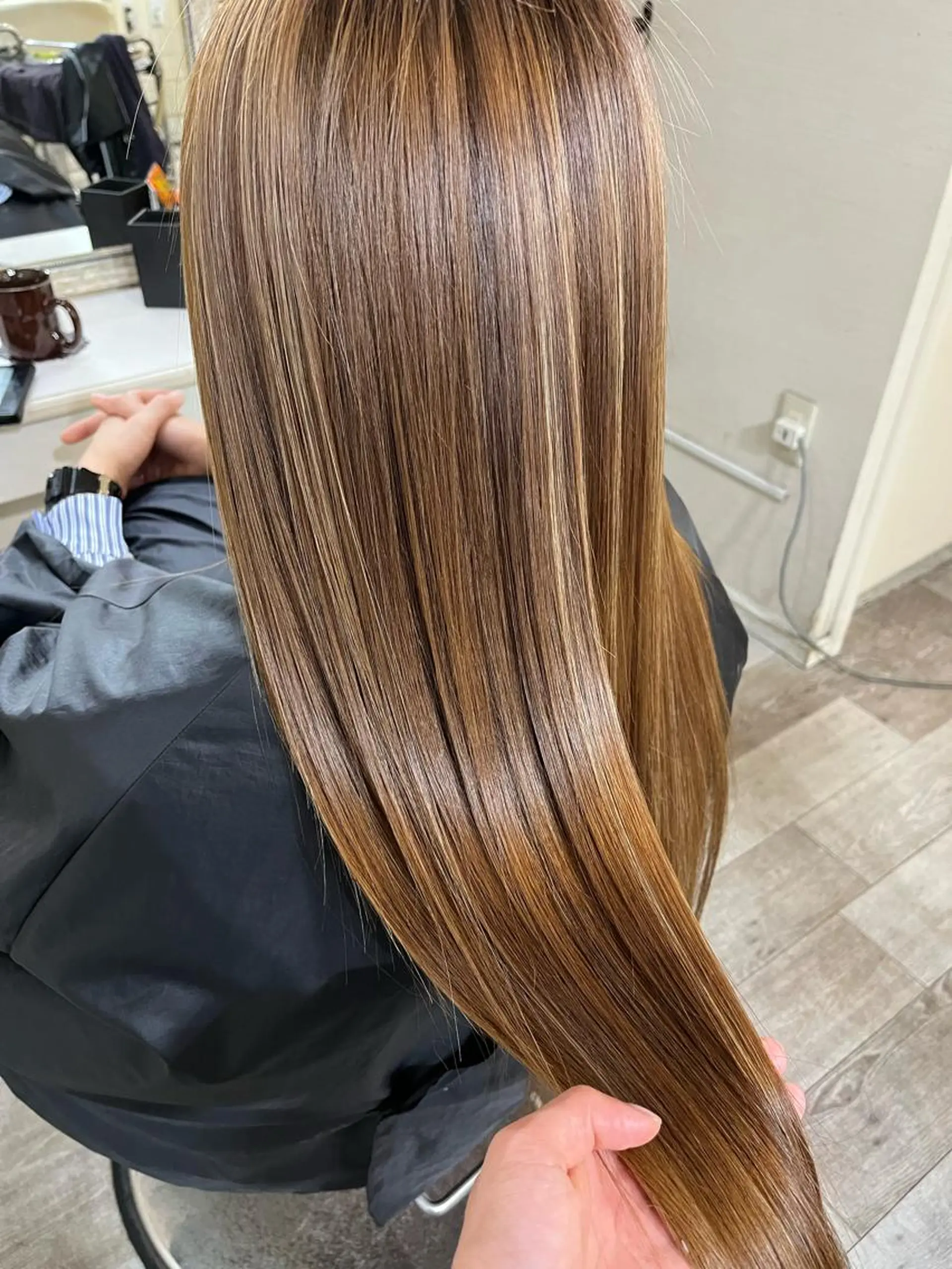 ロング 酸性ストレート カラー特化美容師 なかもと たつひろのヘアスタイル