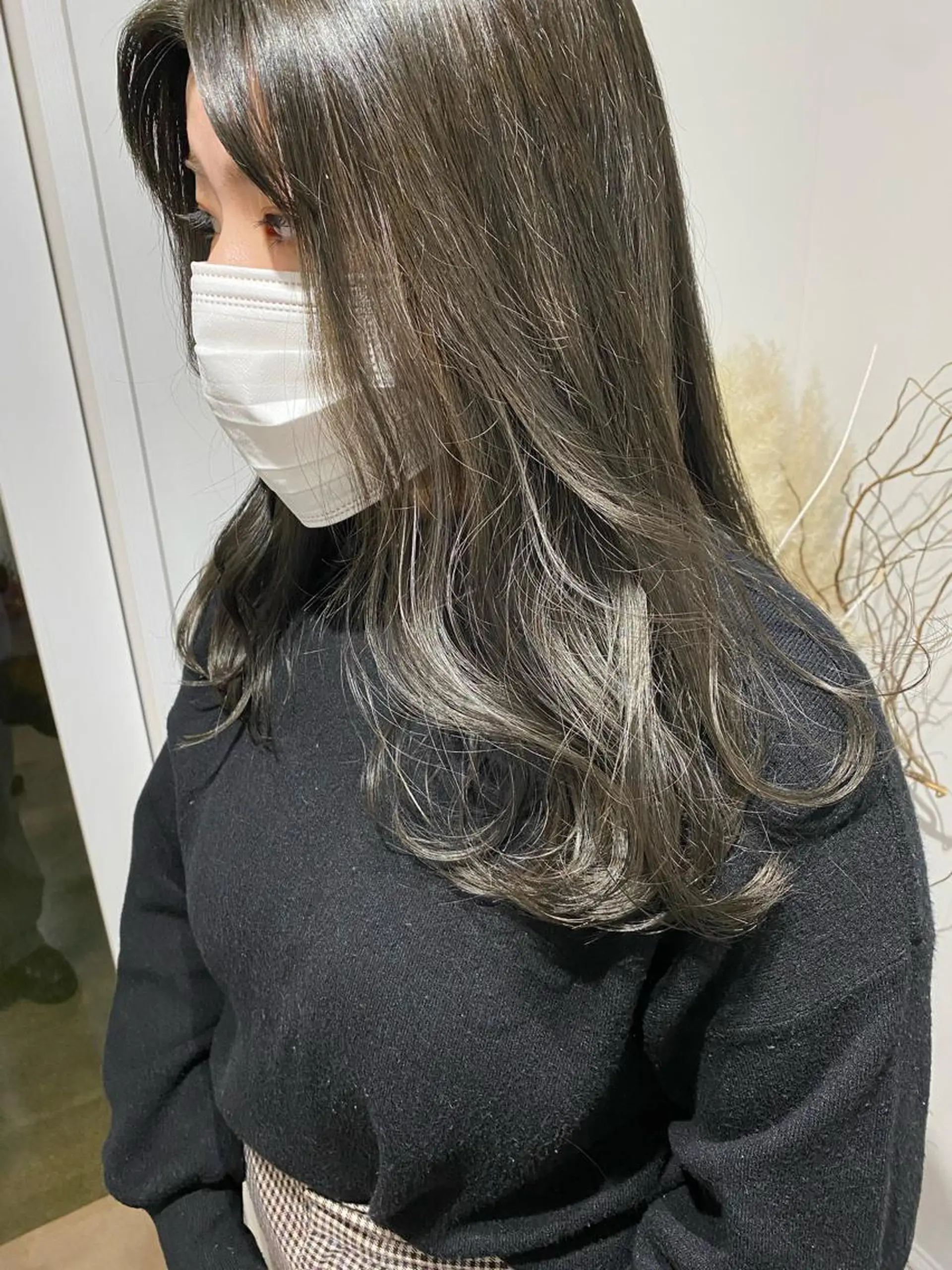 セミロング カラー 韓国×髪質改善カラー 💎hinaのヘアスタイル