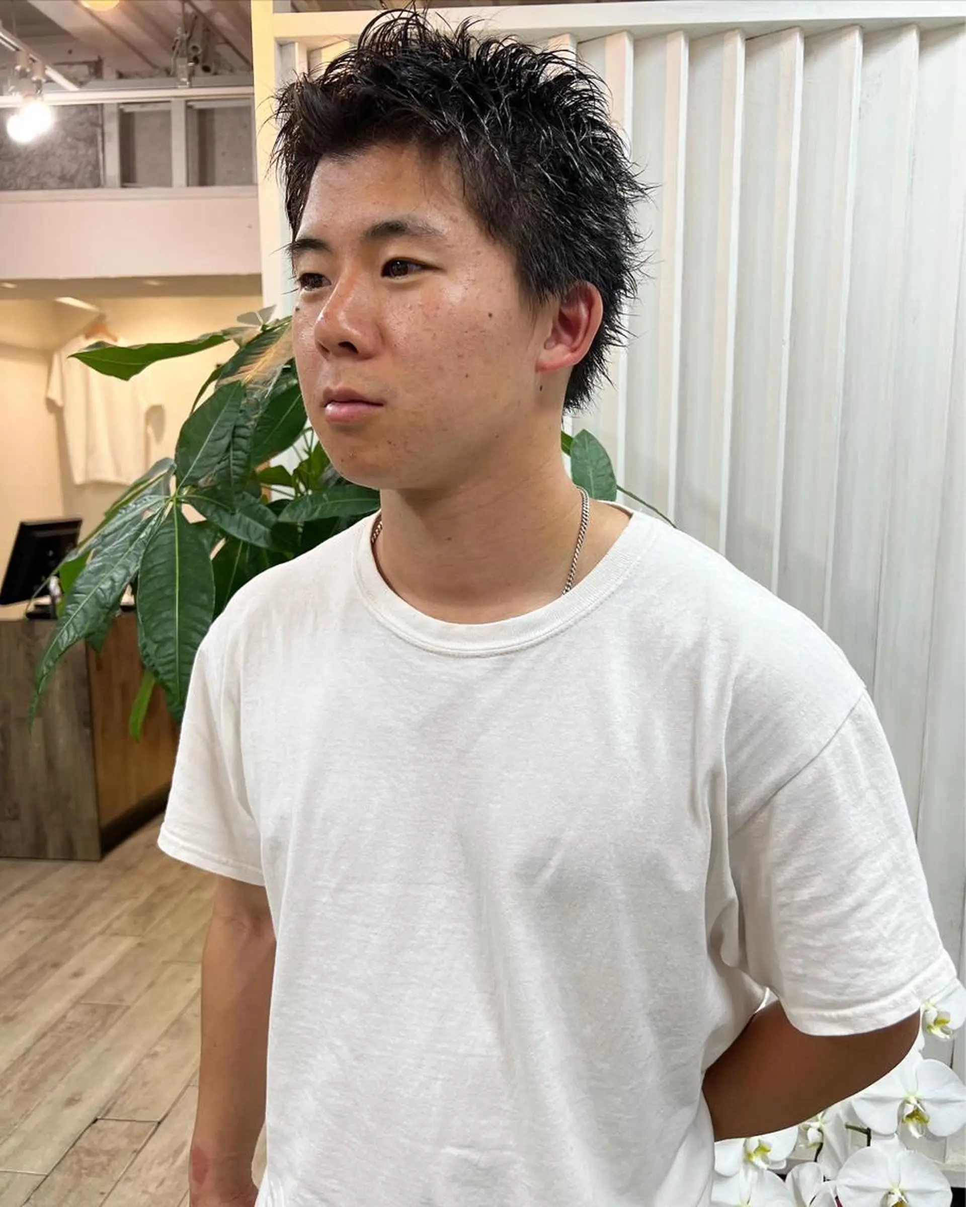 ショート カラー パーマ ヘアアレンジ メンズ アイブロウ 【池袋/スパイキー ショート】ⓝⓘⓜⓤのヘアスタイル