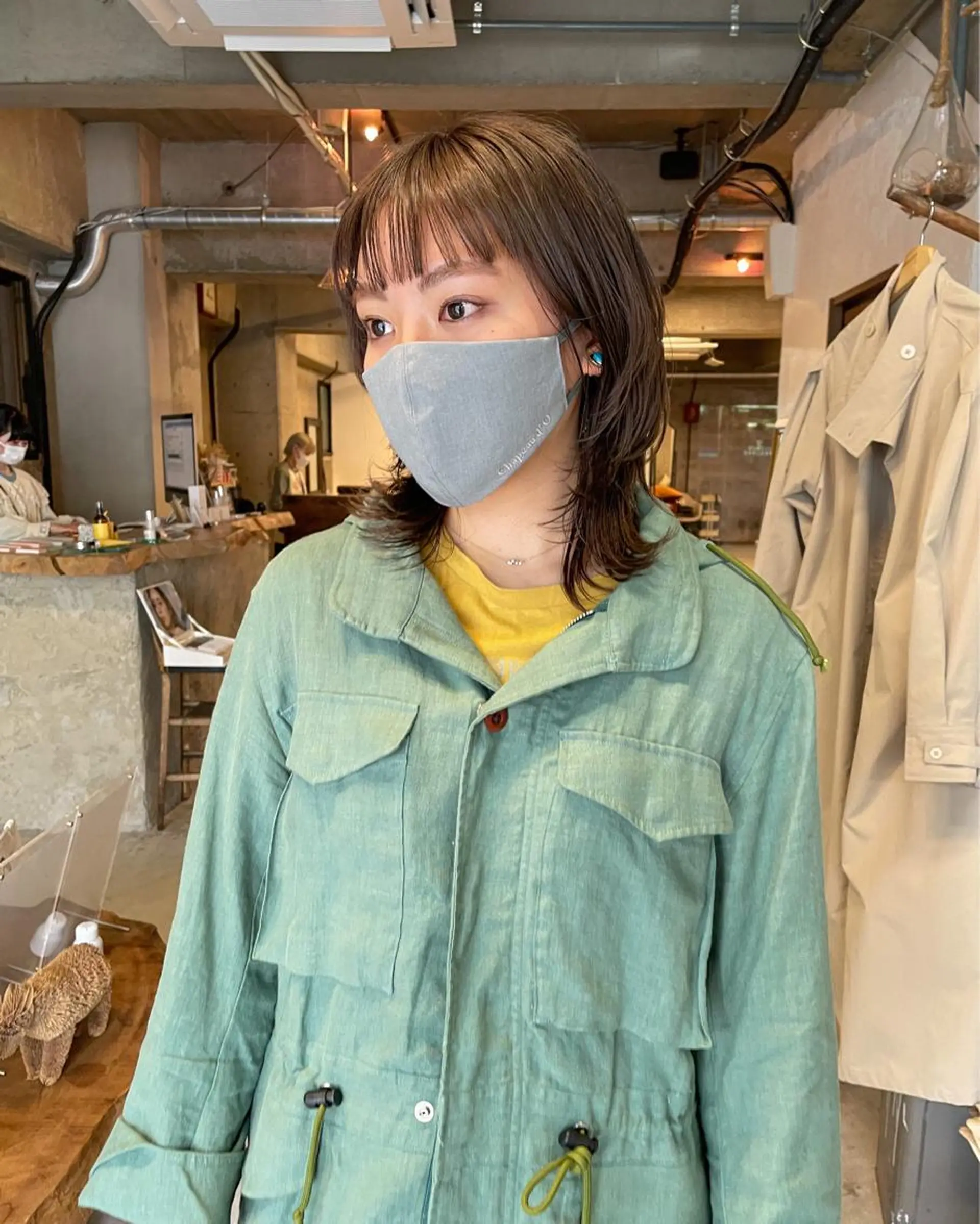 ミディアム カラー パーマ/レイヤー 岩山丈一郎のヘアスタイル