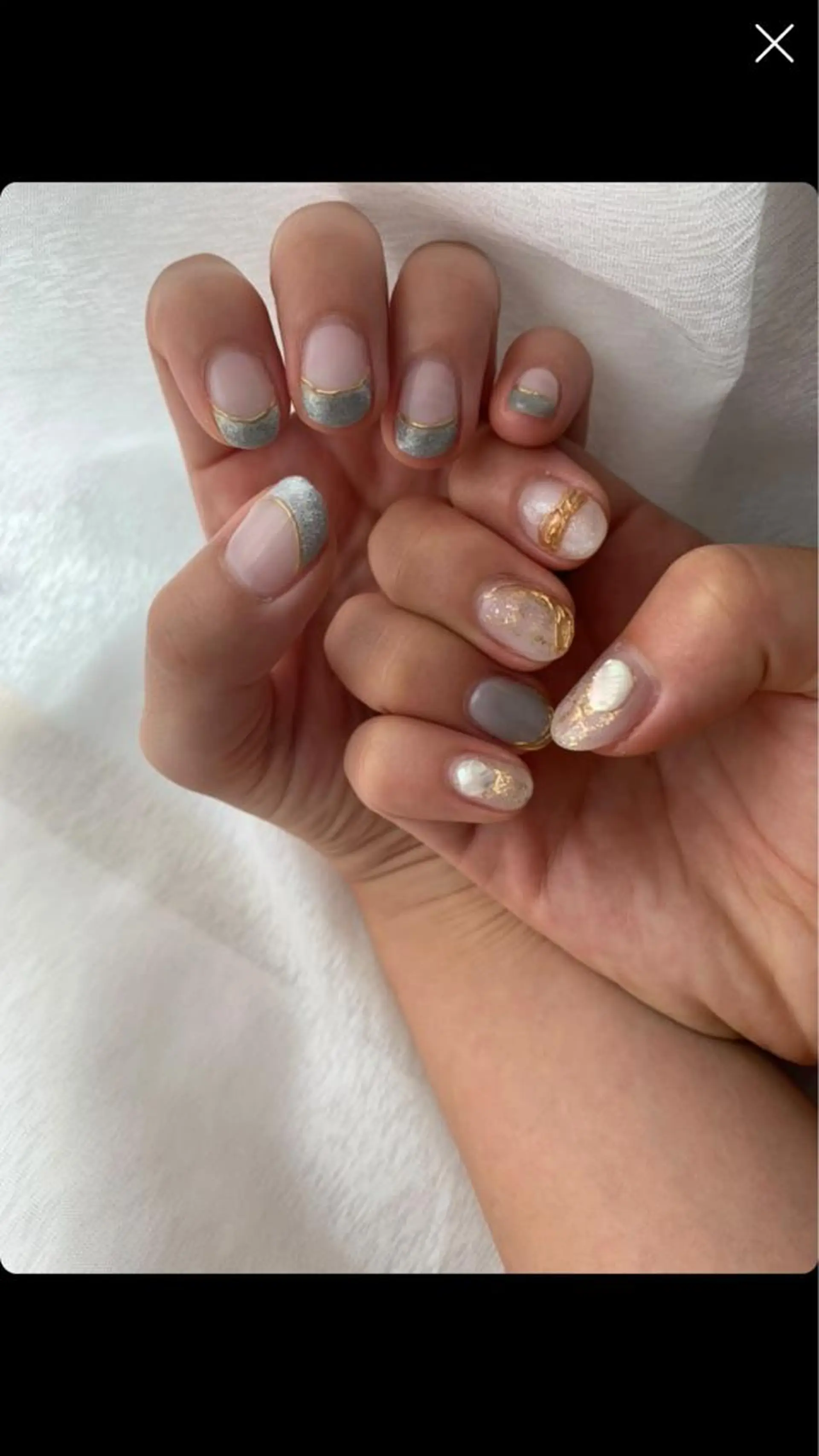 ネイル マグネットネイル ミラーネイル kiki nail 二子玉川のネイルデザイン