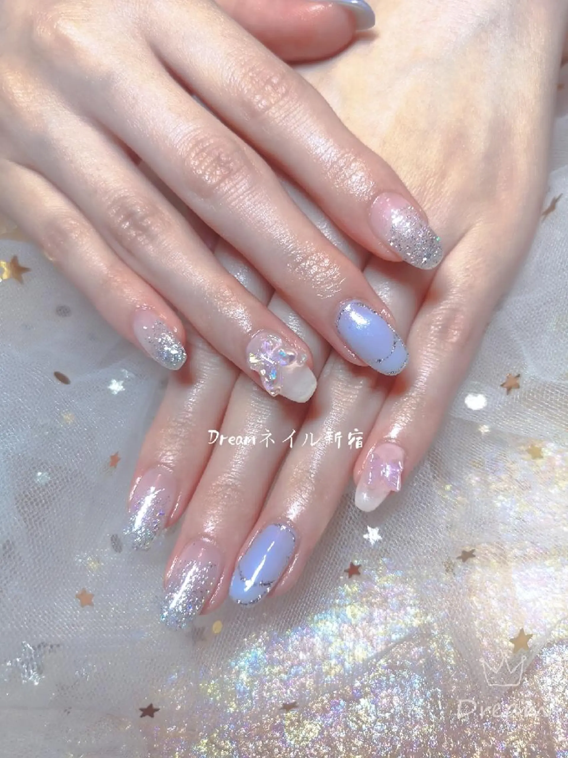 ネイル ネイリストゆか💅 長さだし、深爪矯正のネイルデザイン