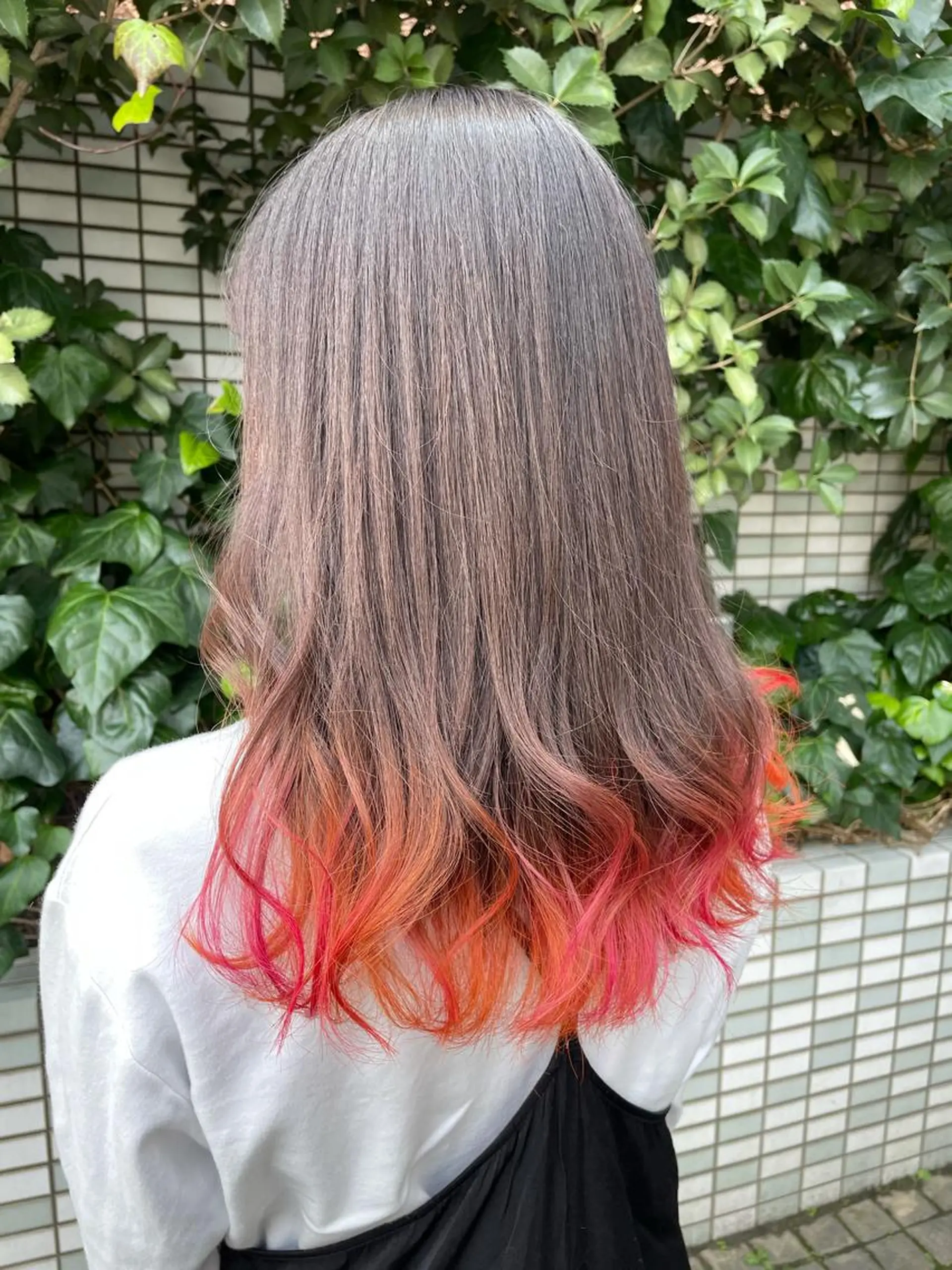 ミディアム ヘアカラー カワシマ セイカのヘアスタイル