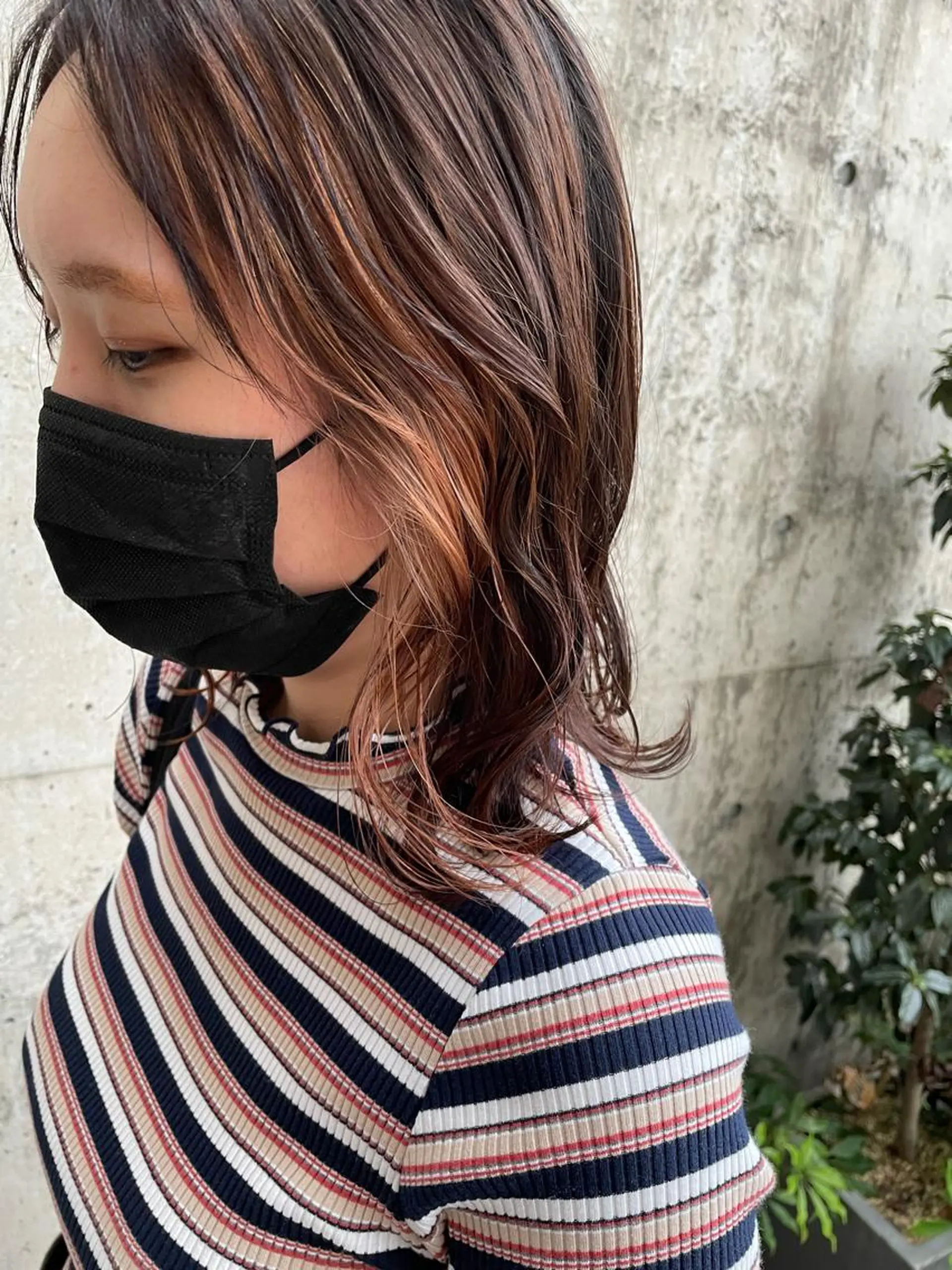 ミディアム カラー オレンジ ヘアカラー トリートメント hair  design  ALBERO所属・日高 香織のヘアスタイル