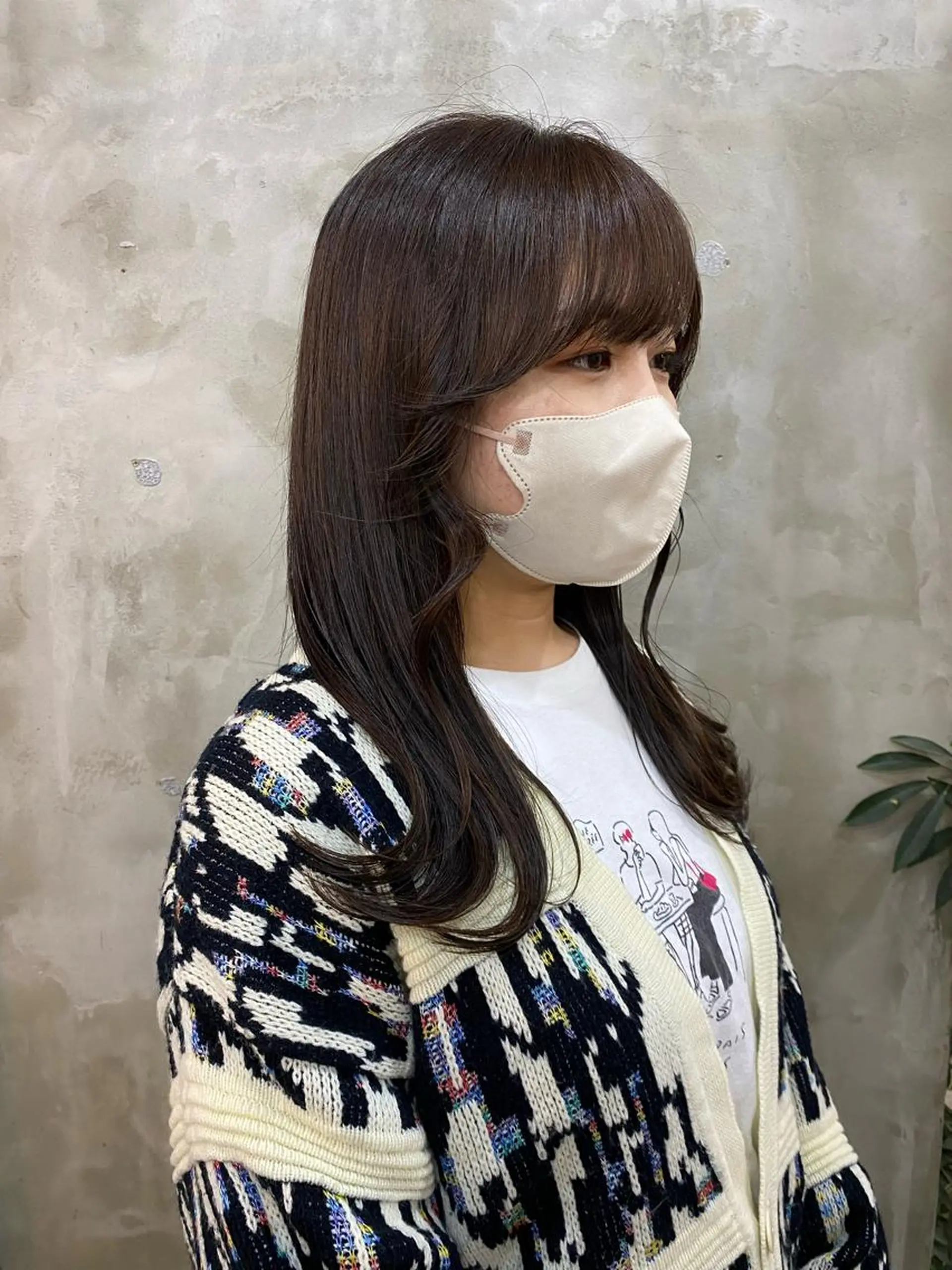 ロング カラー ヘアアレンジ 透明感カラー オリーブカラー ロング 志賀 あずみのヘアスタイル