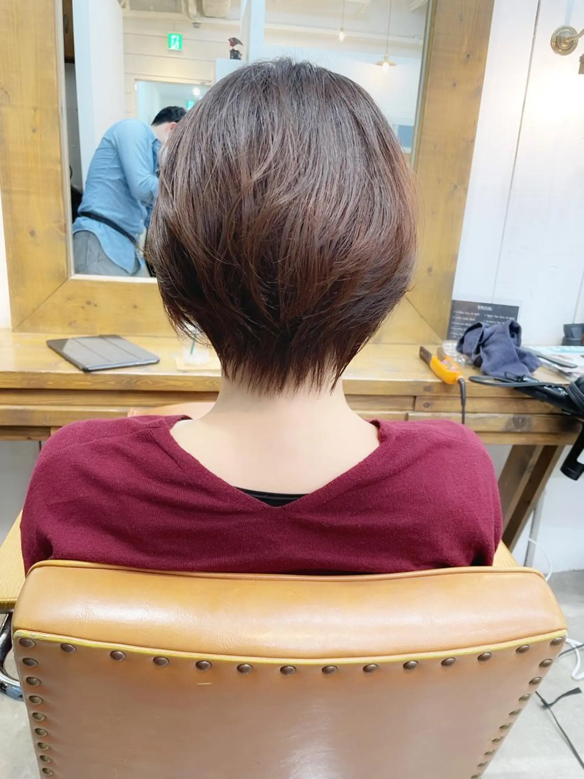 ショート カラー ショートボブ ハンサムショート ブリーチ ブリーチなしカラー ボブ カット ヘアカラー トリートメント newline銀座所属・銀座ショート/ 大人ショート/金子涼のヘアスタイル