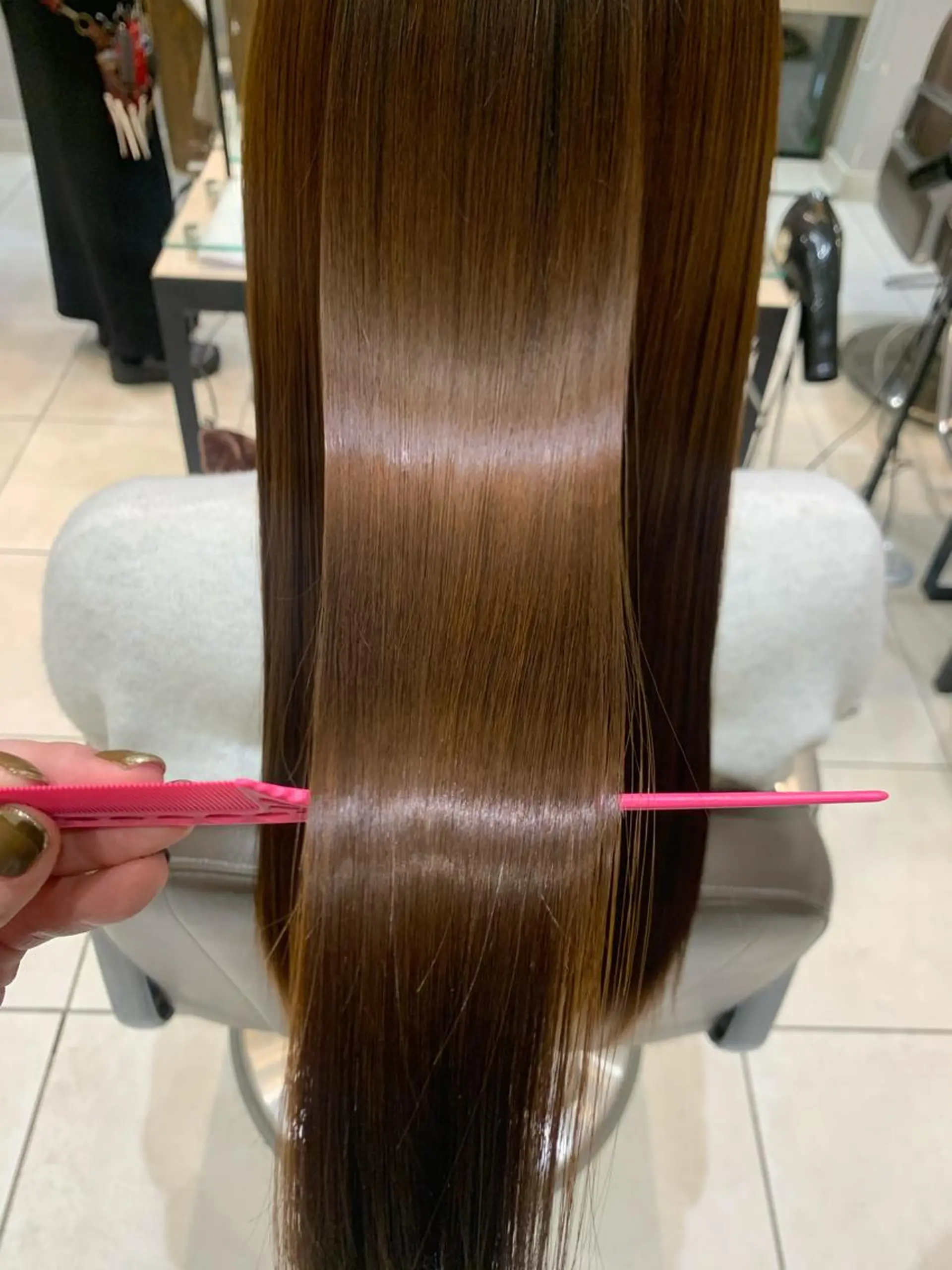 ミディアム カラー パーマ キッズ 髪質改善 酸熱トリートメント/ 髪質改善🌟玉井香奈のヘアスタイル