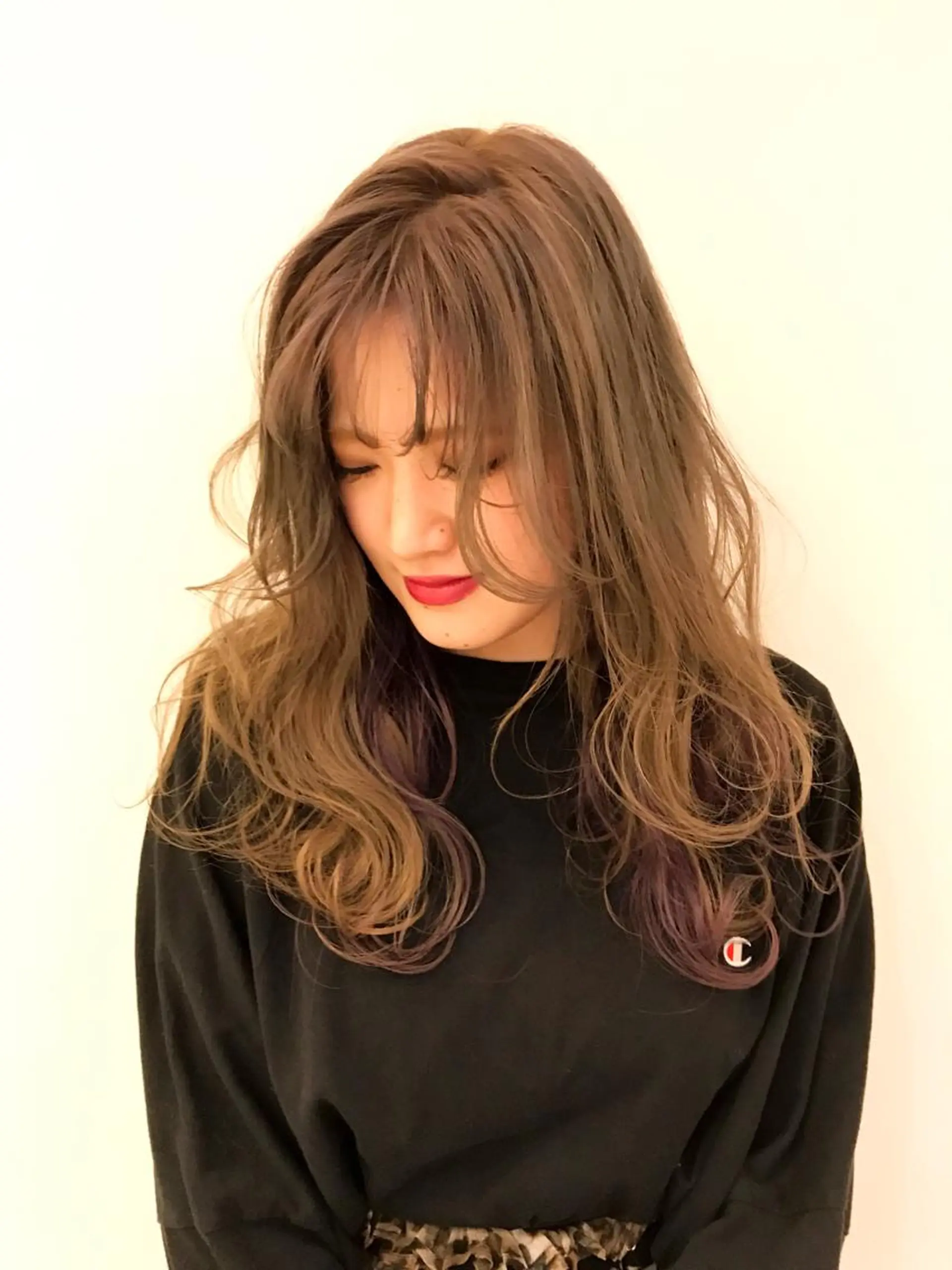 ロング カラー シールエクステ⭐️ オオミタクヤのヘアスタイル