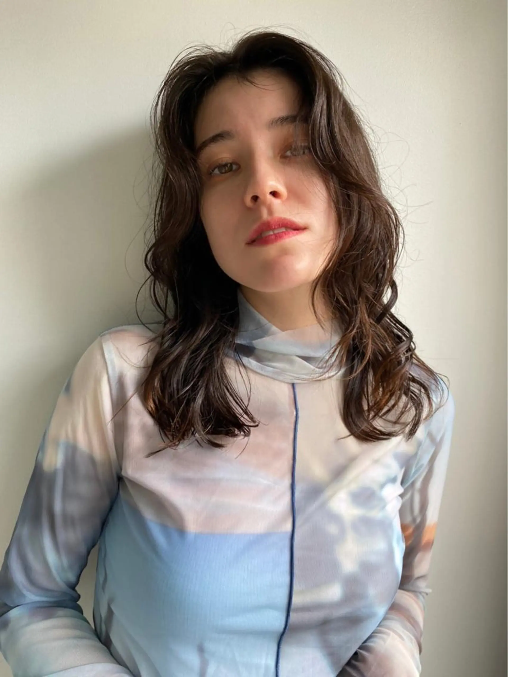 ミディアム カラー パーマ アディクシーカラー ブリーチ ブロンド ブルーカラー ハイライトカラー カット ヘアカラー トリートメント CEINE【セーヌ】 三軒茶屋のヘアスタイル