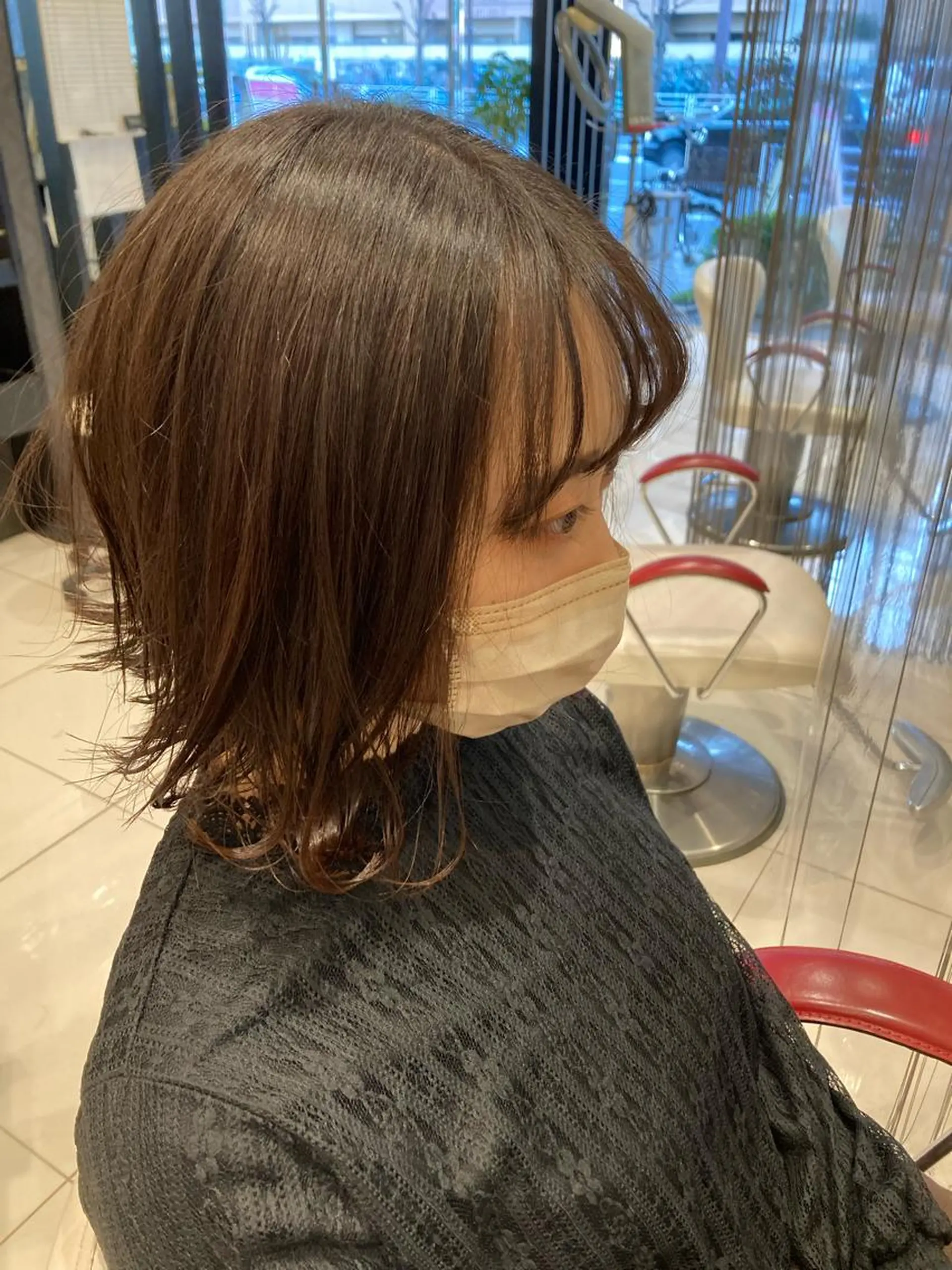 ミディアム カラー 田畑 福恵のヘアスタイル