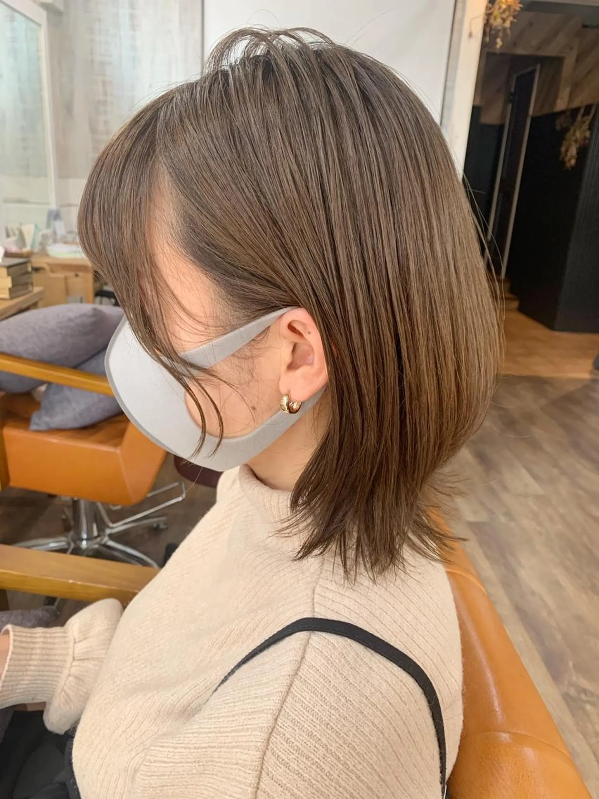 ミディアム カラー ダブルカラー イヤリングカラー ハイライトカラー イルミナカラー インナーカラー ダブルカラー / インナーカラーMiiのヘアスタイル