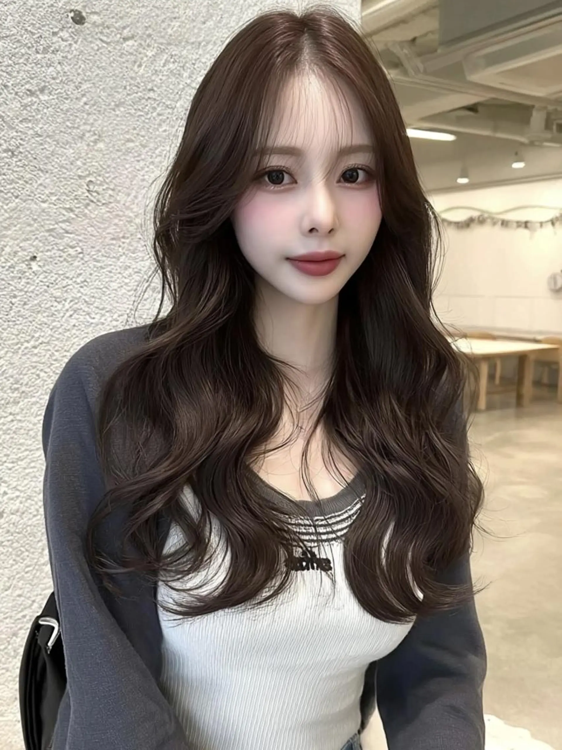 ロング ボブ 顔まわりレイヤー 髪質改善 韓国風ヘア レイヤーカット カット ヘアカラー トリートメント 大久保 雪乃🌛のヘアスタイル