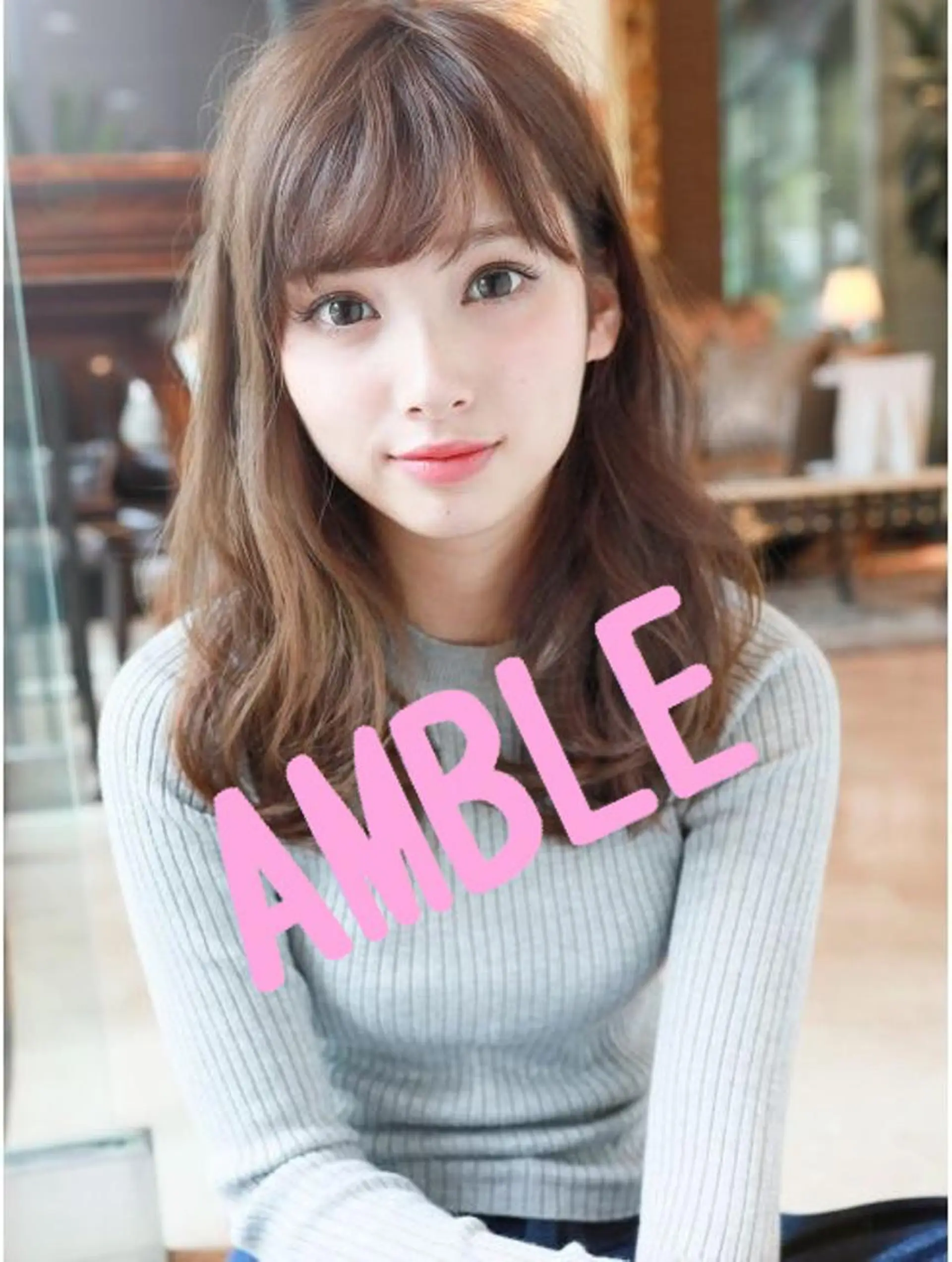 セミロング カラー パーマ ヘアアレンジ 【公式】amble luxe池袋東口🩷のヘアスタイル