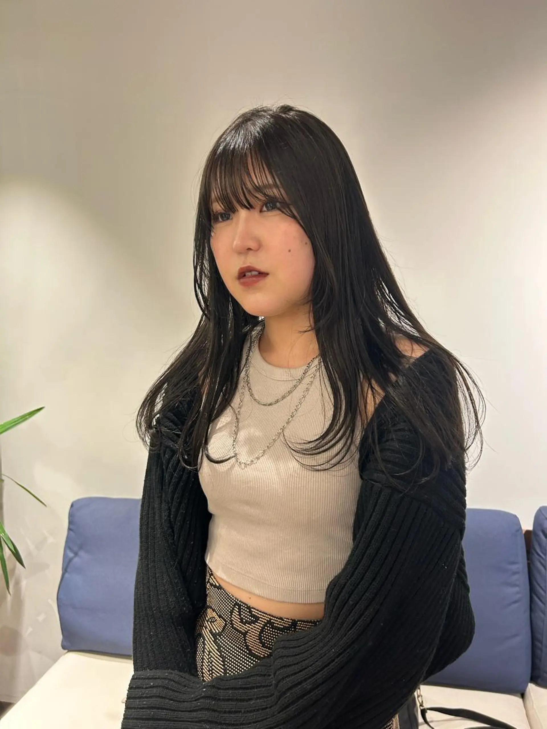 ロング カラー パーマ レイヤー/透明感/ ブリーチなし/わかなのヘアスタイル