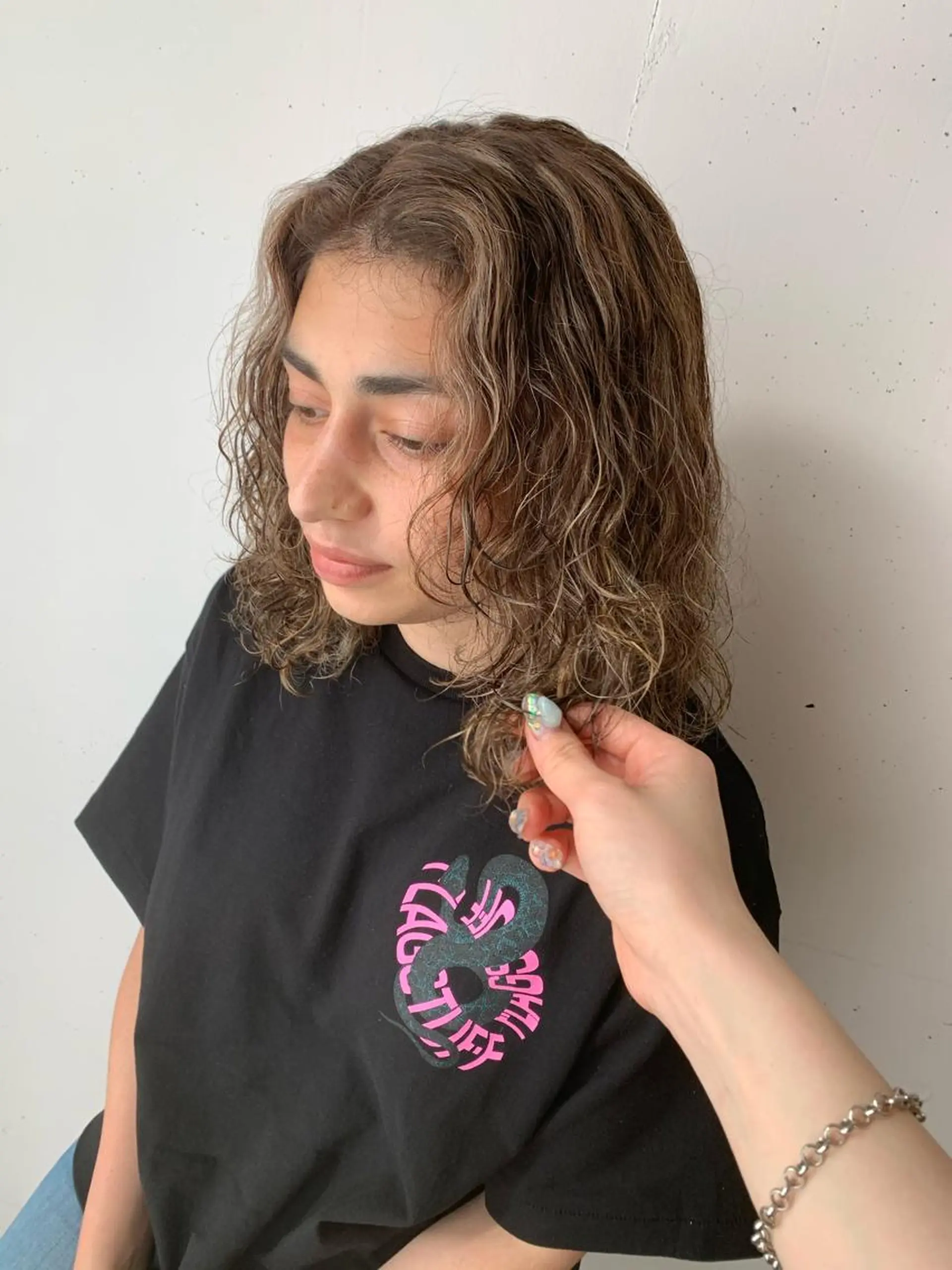 セミロング カラー パーマ カット ヘアカラー パーマ トリートメント ally hairsalon所属・Emi .のヘアスタイル