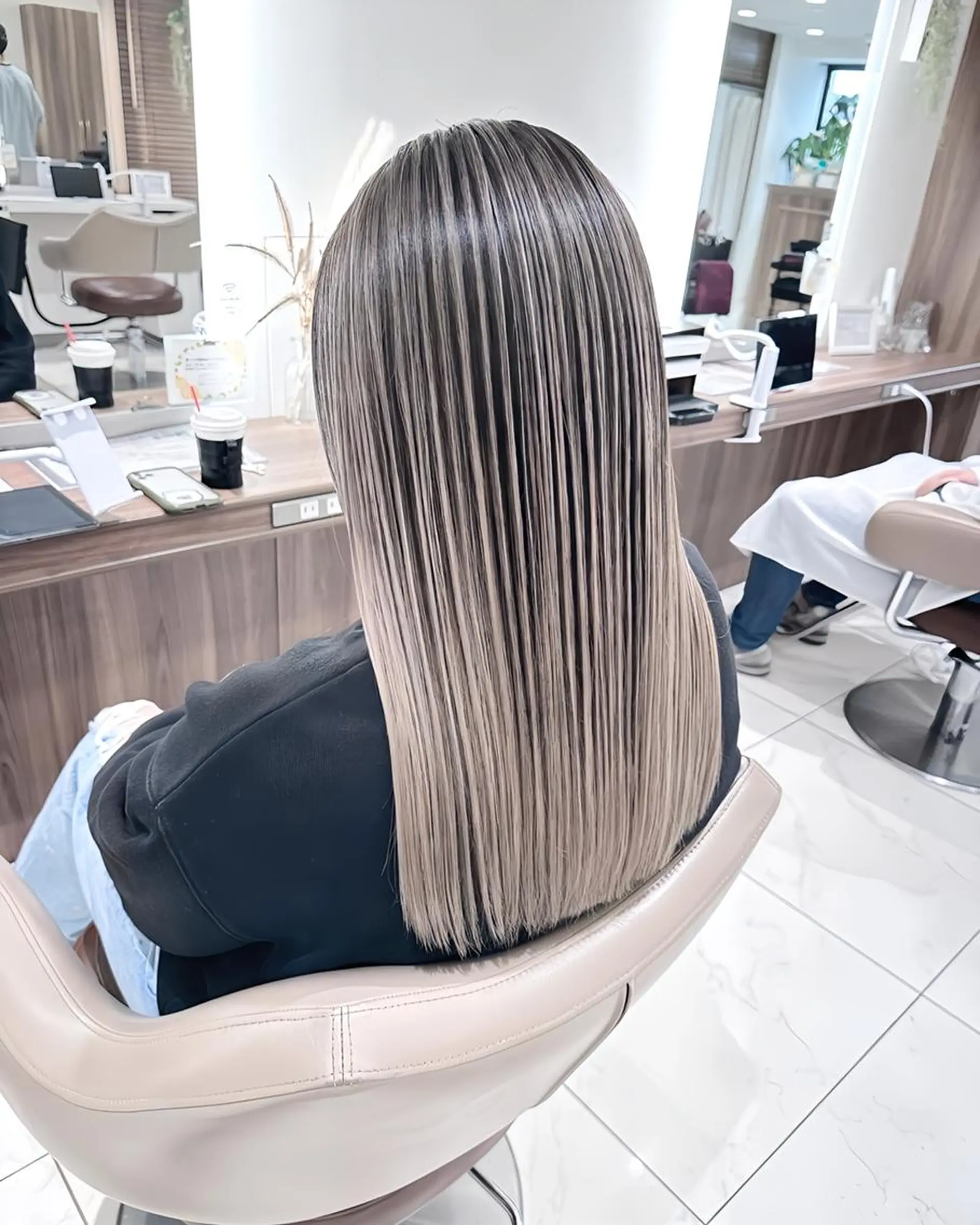 ロング カラー バレイヤージュ 髪質改善 レイヤーカット ヘアカラー トリートメント 大宮/バレイヤージュ 髪質改善/澤田隆誠のヘアスタイル