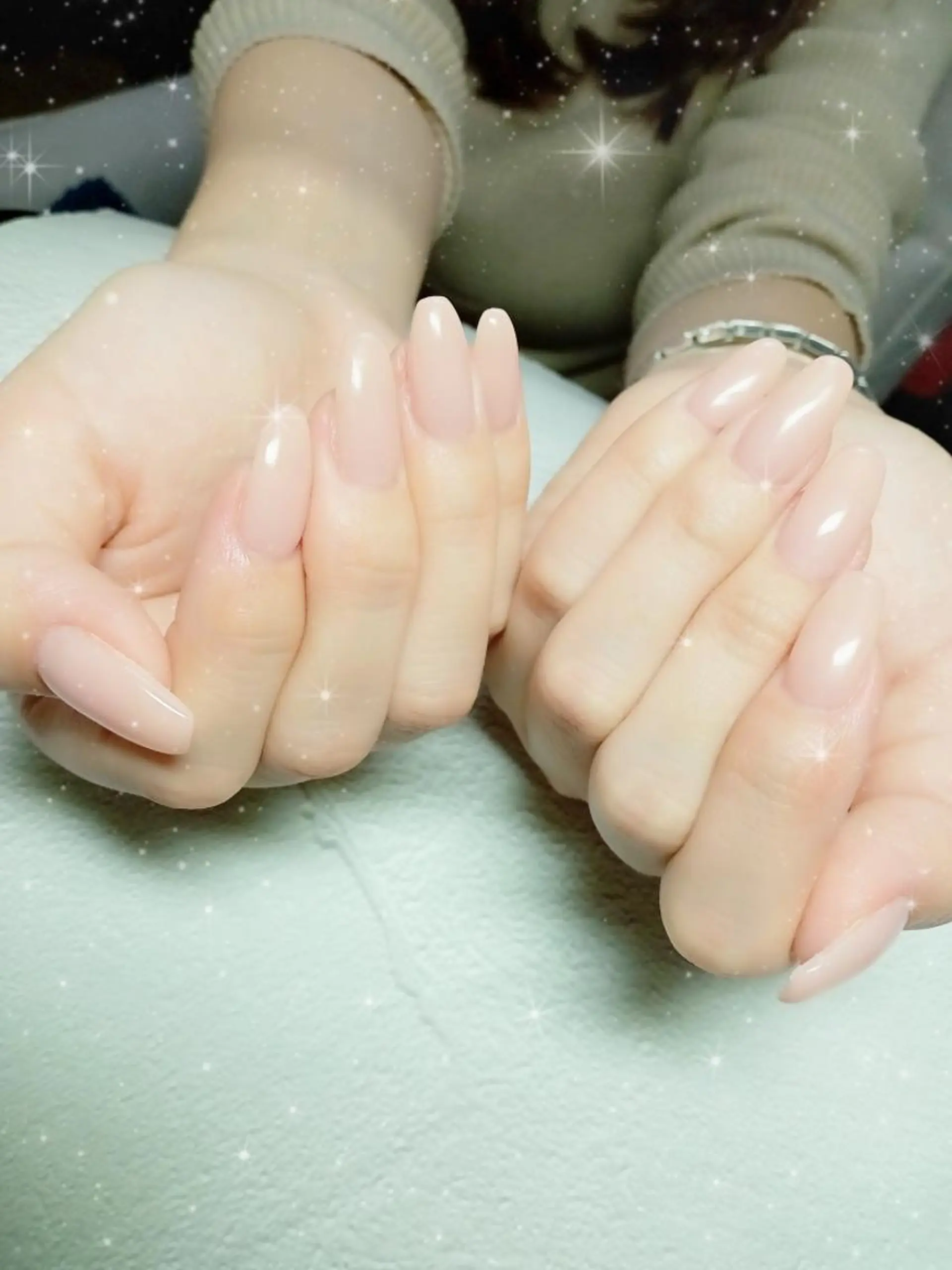 ネイル フレンチネイル キラキラネイル マグネットネイル マグネットフレンチ ビー玉ネイル flure de neige yukiのネイルデザイン