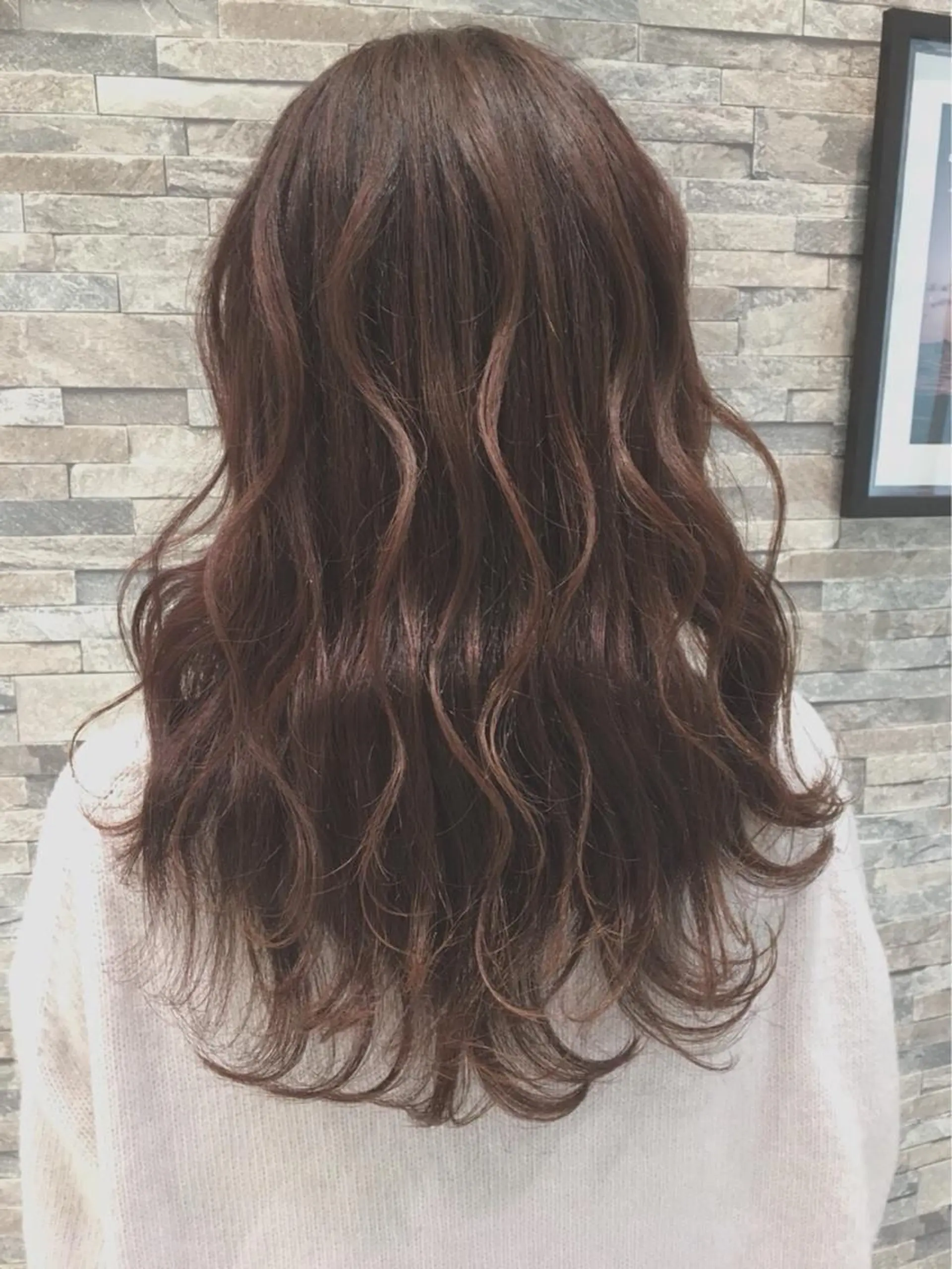 ロング カラー ブラウンカラー ピンクカラー ピンクブラウン 宍戸 海斗のヘアスタイル