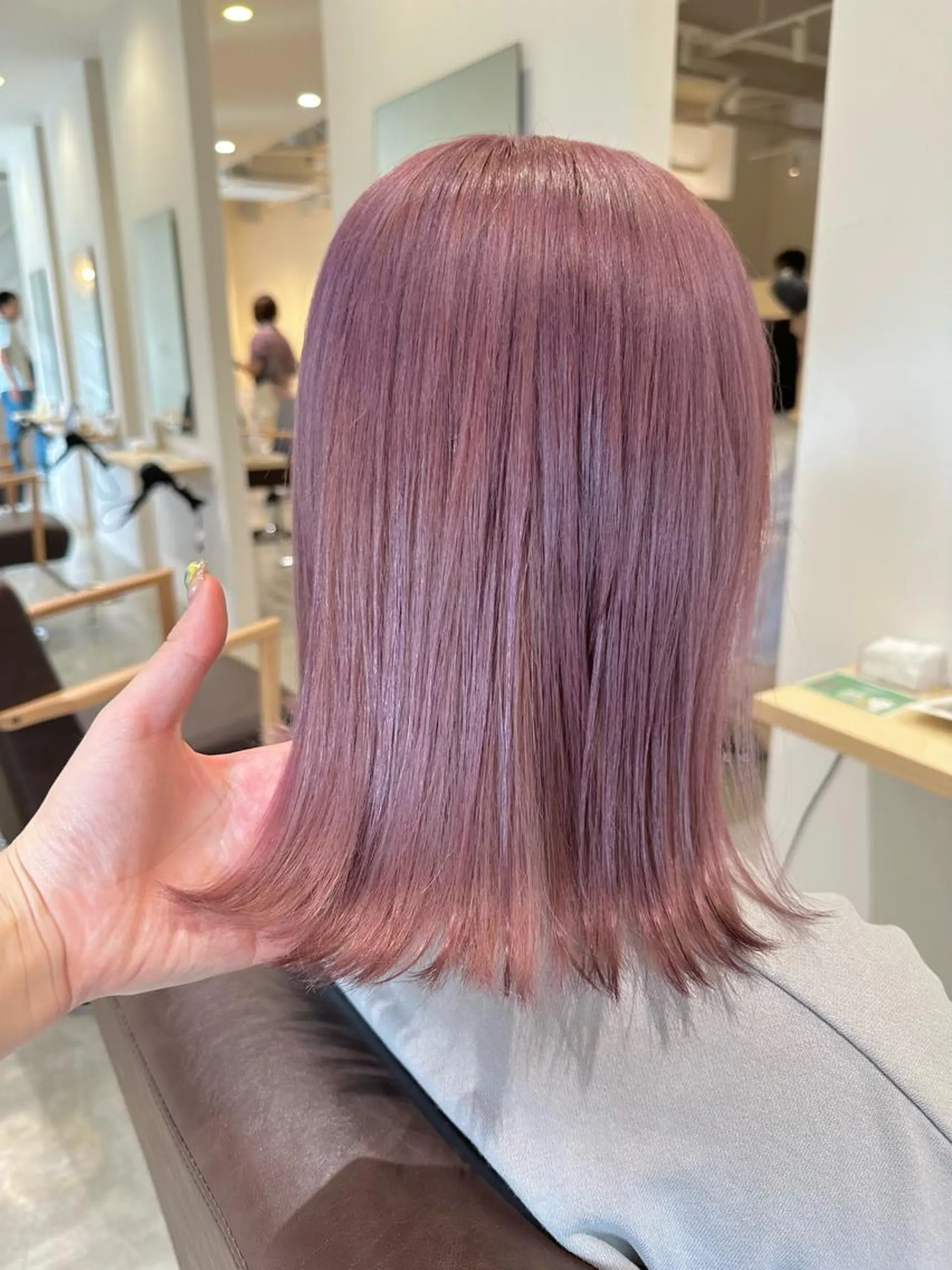 セミロング カラー ヘアアレンジ Design Color🐰アユミのヘアスタイル