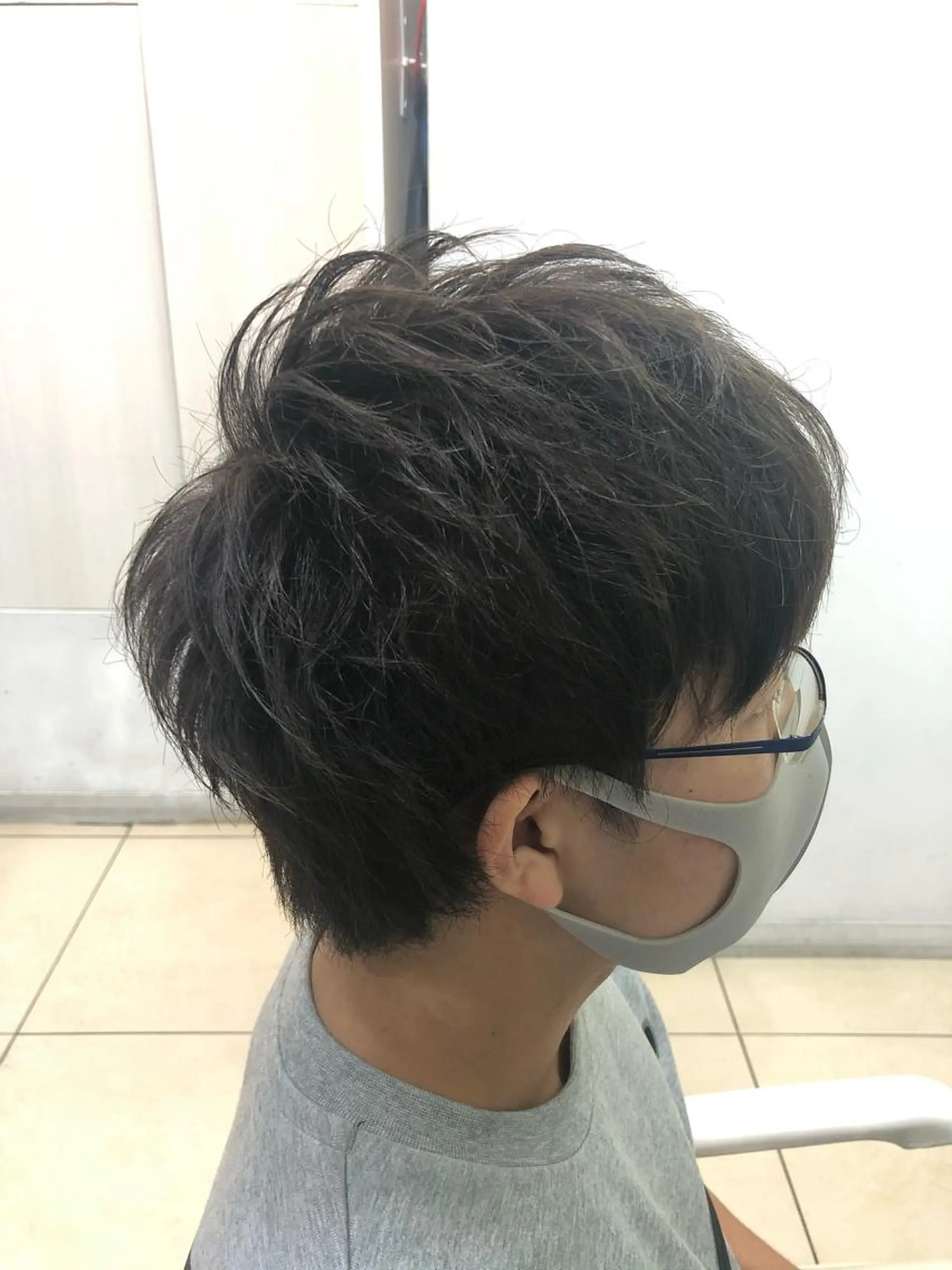 ショート カラー メンズ 髪質改善× ハイライト溝江のヘアスタイル