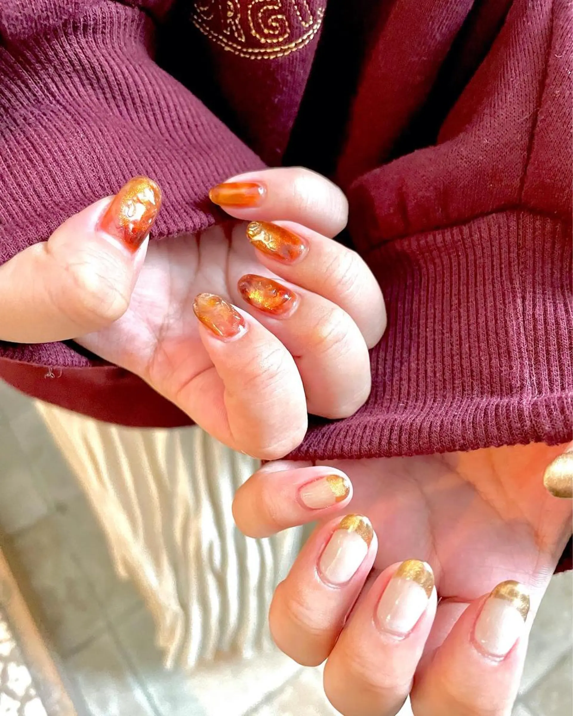 ネイル フットネイル ジェルネイル 氷ネイル・うるうるネイル 韓国ネイル ニュアンスネイル 甲府市徳行 🧸prunelleのネイルデザイン