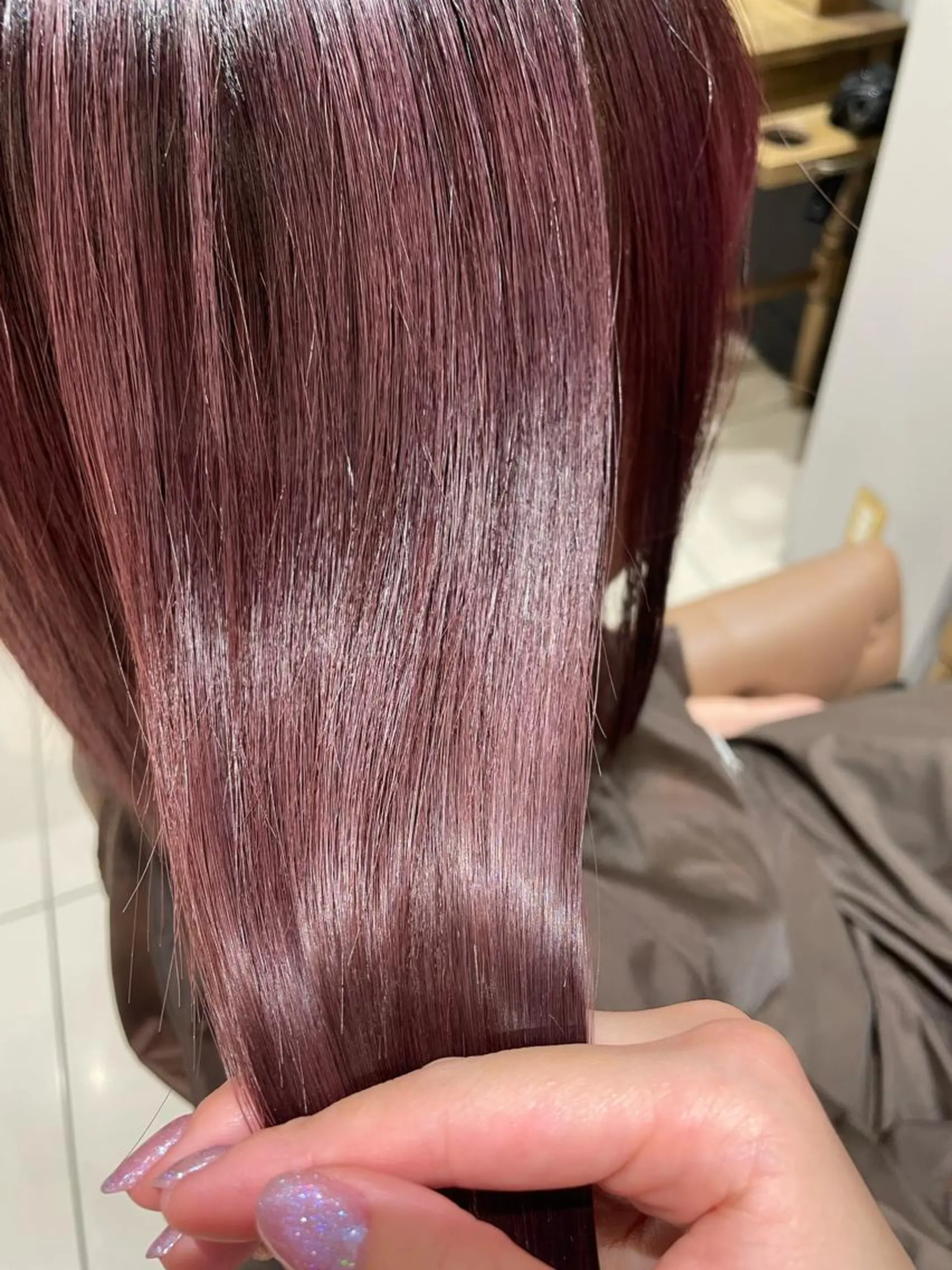 ミディアム カラー 髪質改善 茂木 結希のヘアスタイル