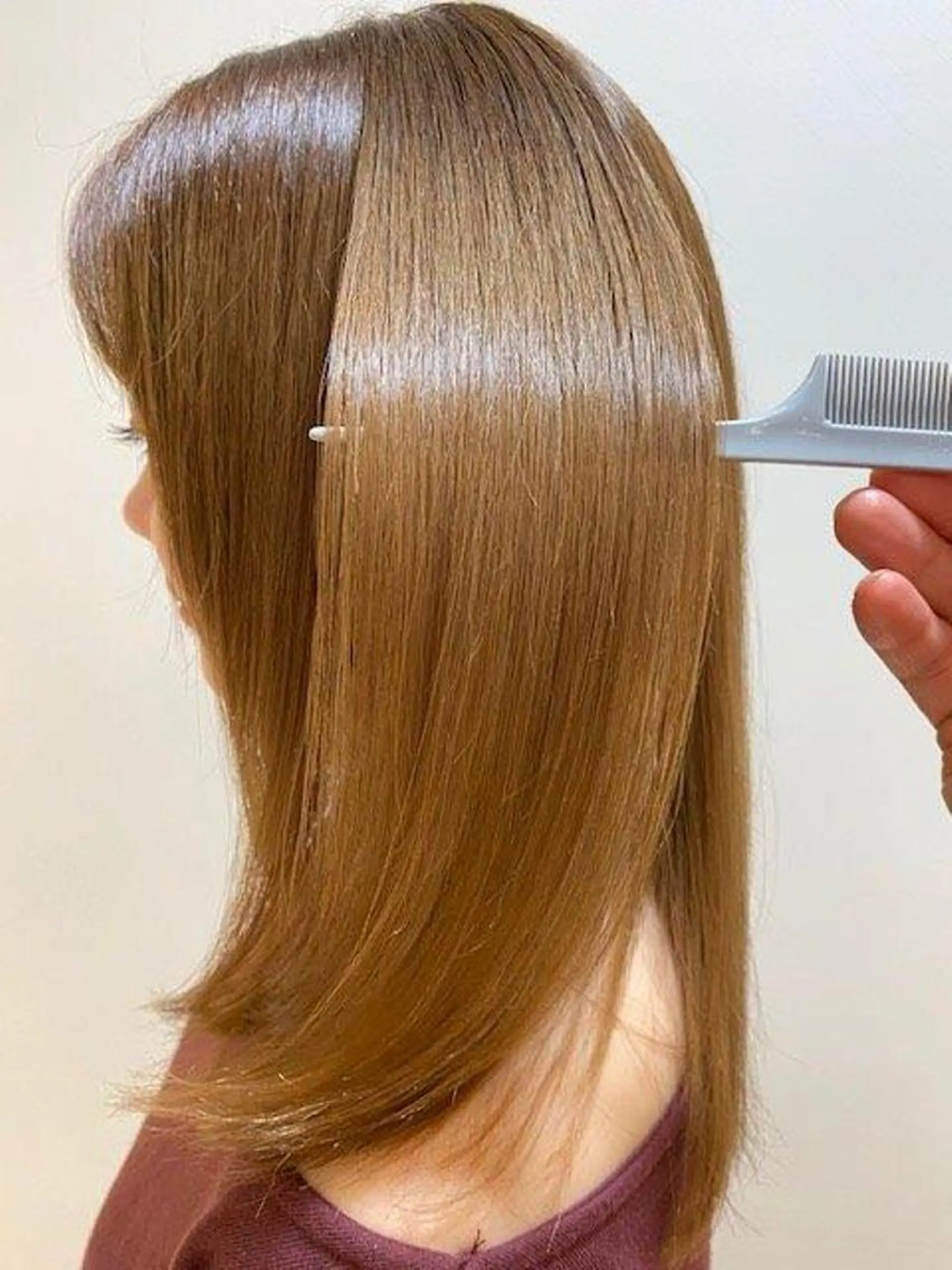 セミロング カット 縮毛矯正 💎髪質改善/縮毛矯 正特化💎鈴木一寿のヘアスタイル