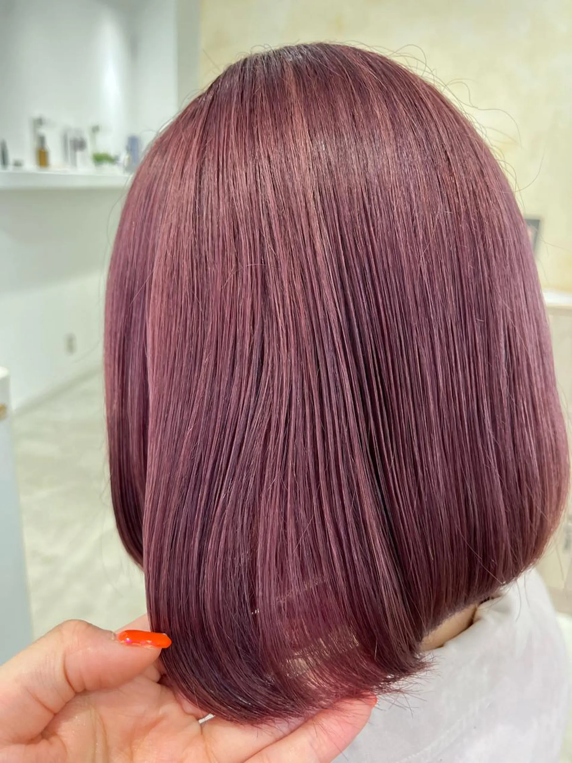 カラー カット ヘアカラー ボブ/美髪矯正 /佐藤 奈巳のヘアスタイル