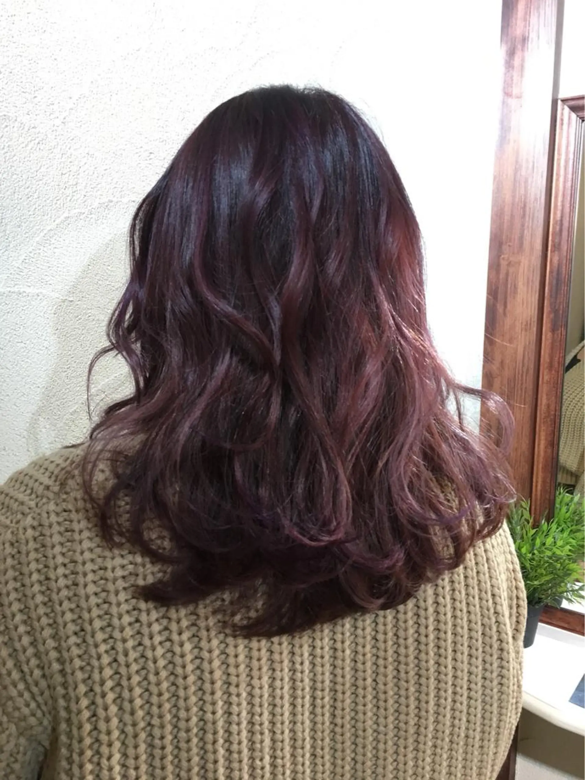 ロング カラー パープルカラー カット トリートメント ✂︎中山竜哉✂︎ 川崎スタイリストのヘアスタイル