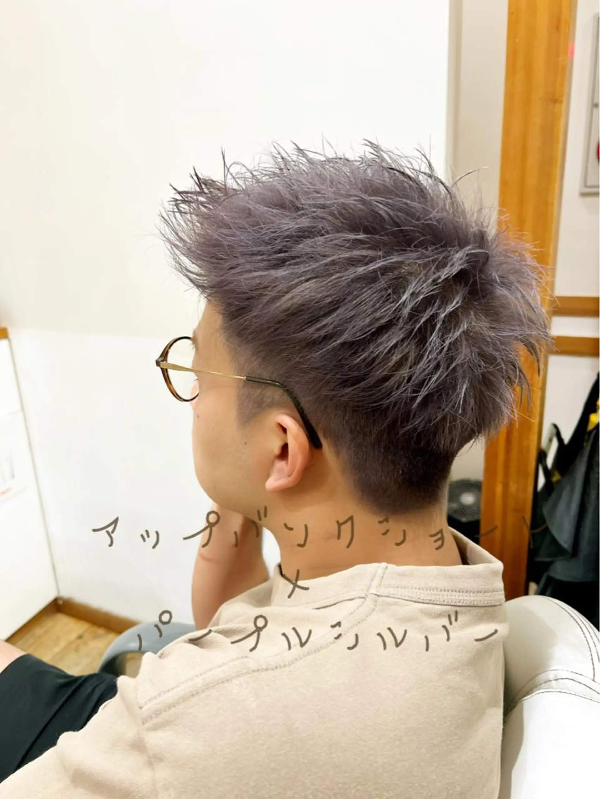 ショート カラー メンズ ダブルカラー カット ヘアカラー トリートメント アザマ　ヤスカツ _rosso 川口のヘアスタイル