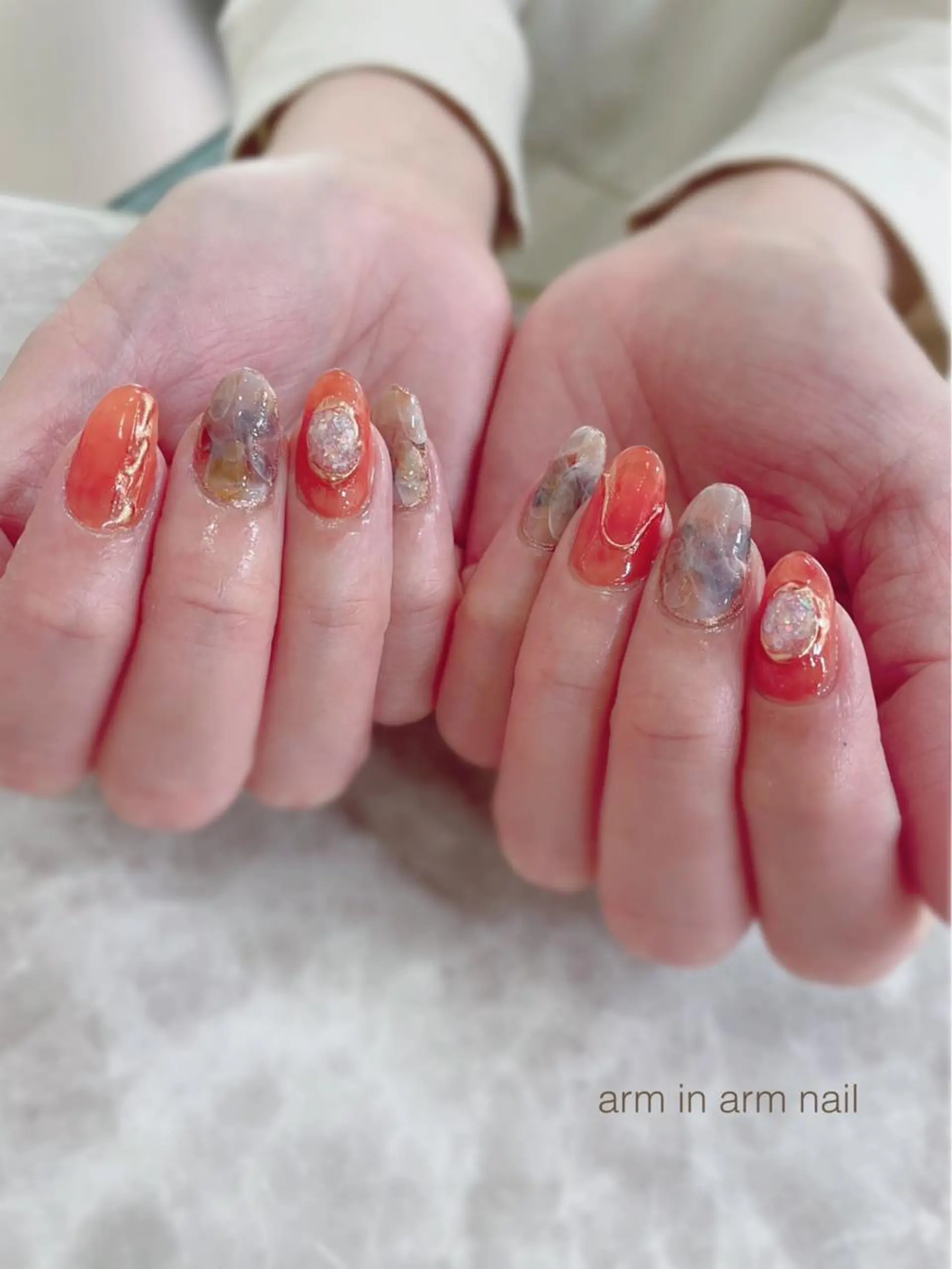 ネイル arm in arm ︎✿Yamamotoのマツエク・マツパデザイン