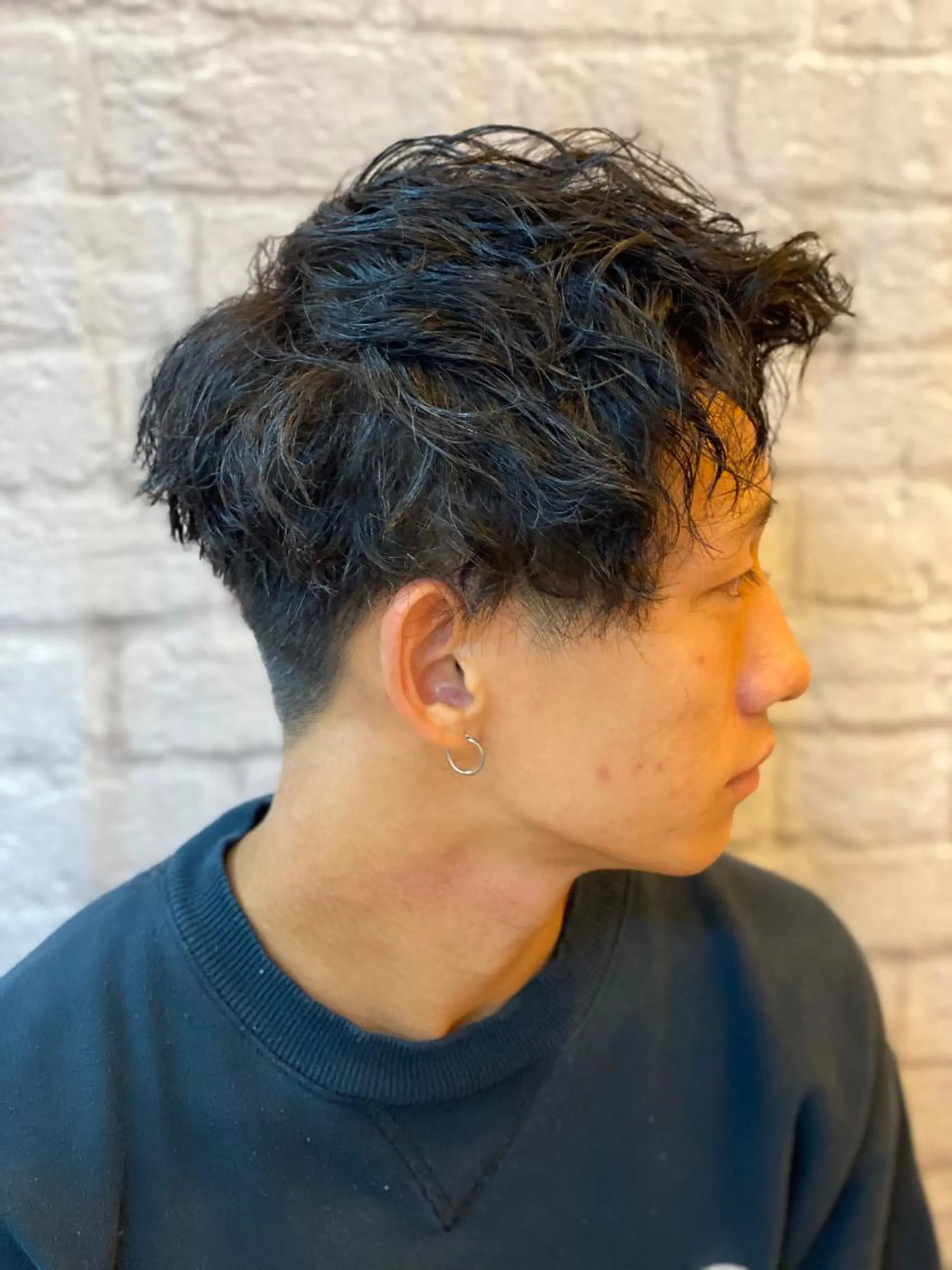 ミディアム パーマ メンズ カット パーマ 【メンズカット】 黒田美穂のヘアスタイル