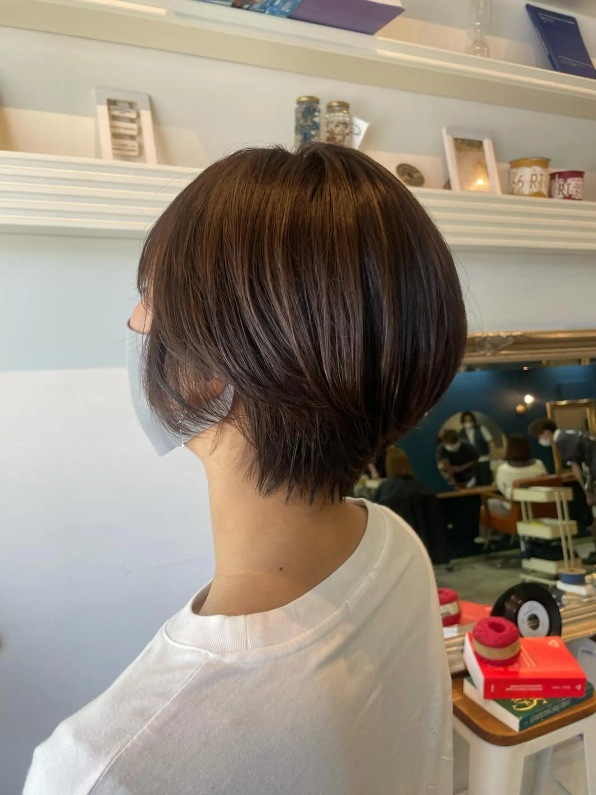 ショート カラー 丸みショート ブラウンカラー ショコラブラウン ショートヘア 💐パーソナルカラー /市橋加菜💐のヘアスタイル