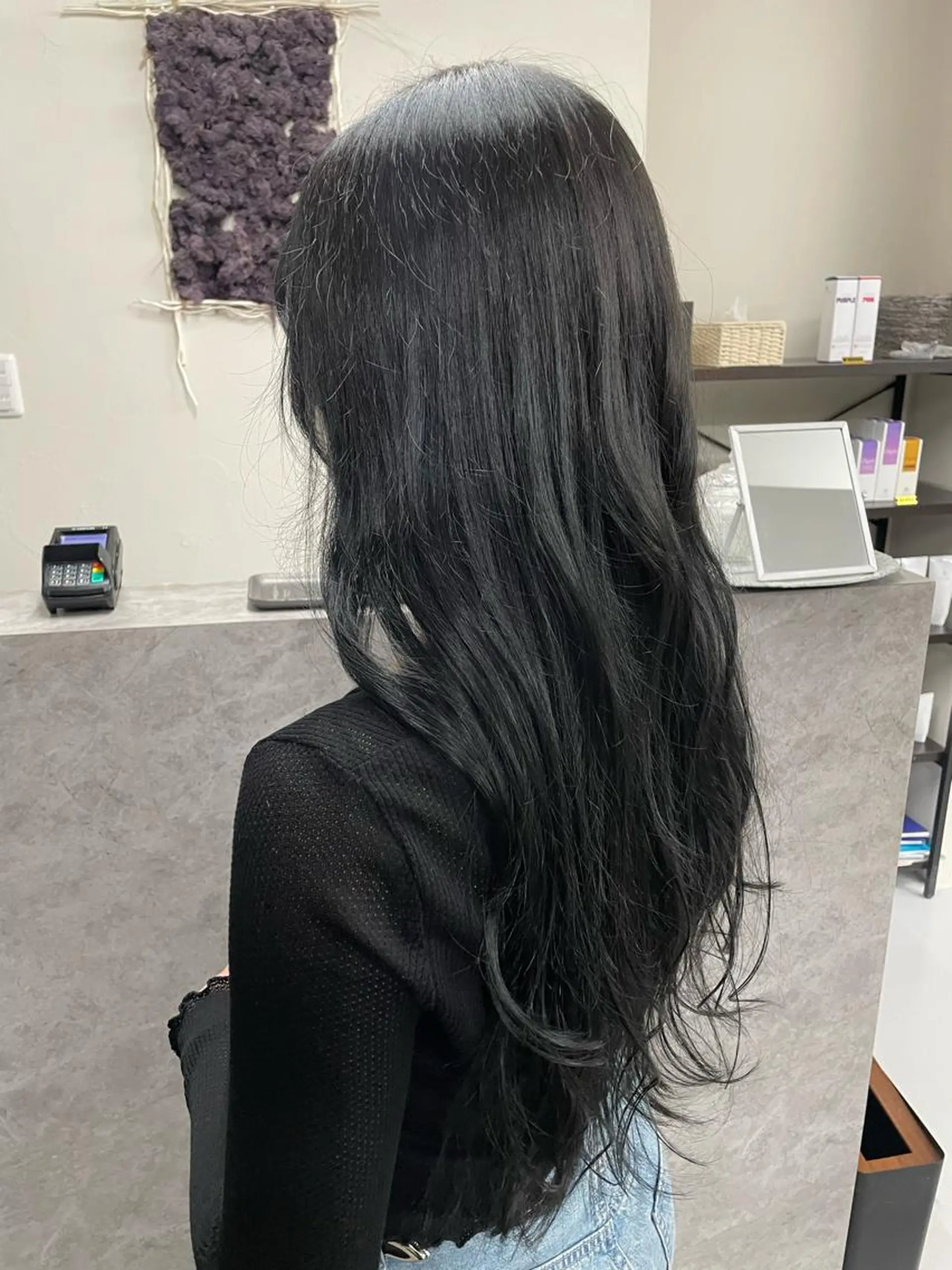 ロング カラー 黒髪 ブルーカラー ブルーブラック nico…所属・麻生 nico… ayakaのマツエク・マツパデザイン