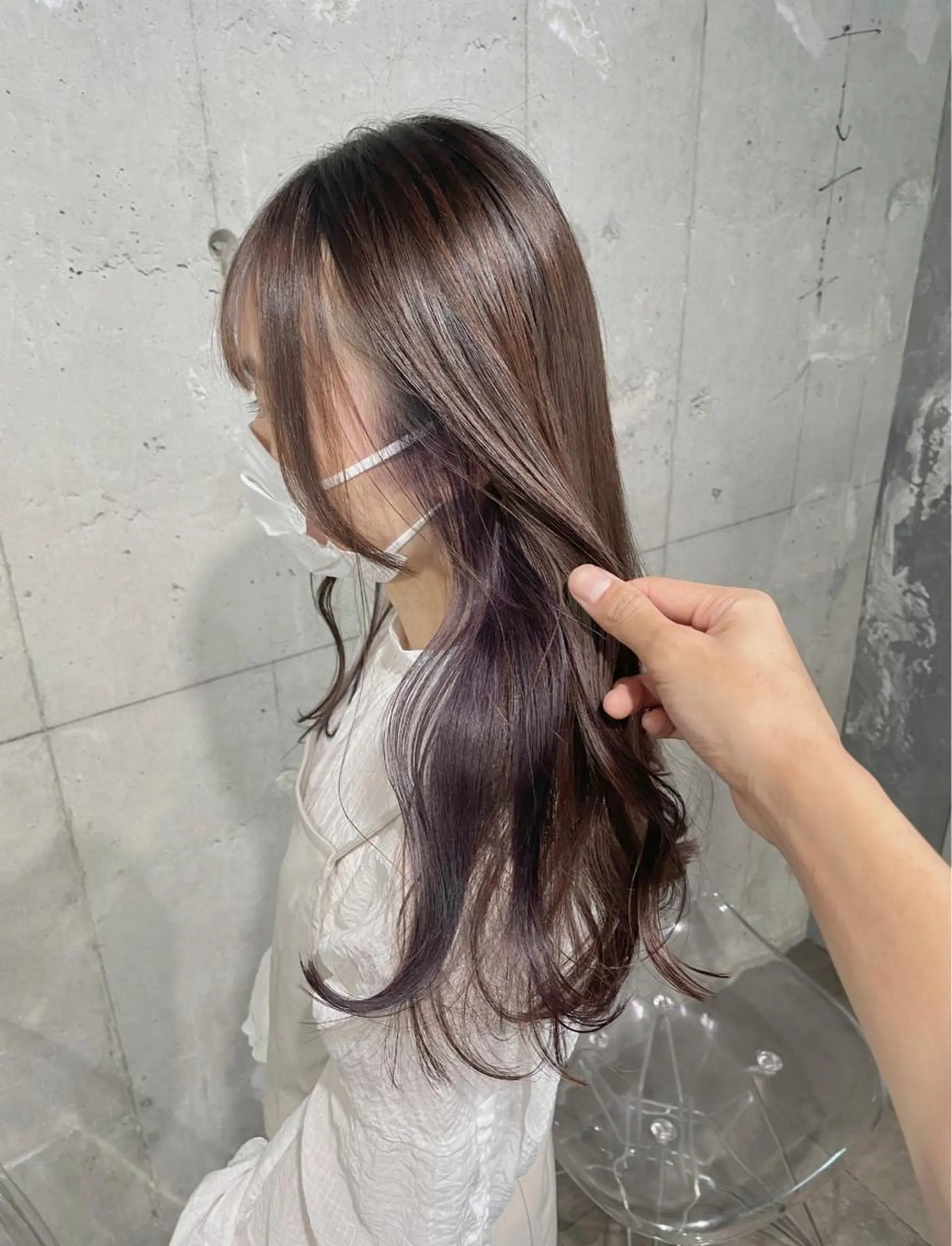 ロング カラー ヘアカラー トリートメント ヘッドスパ ヘアセット ベージュカラー💖 やすひろのヘアスタイル