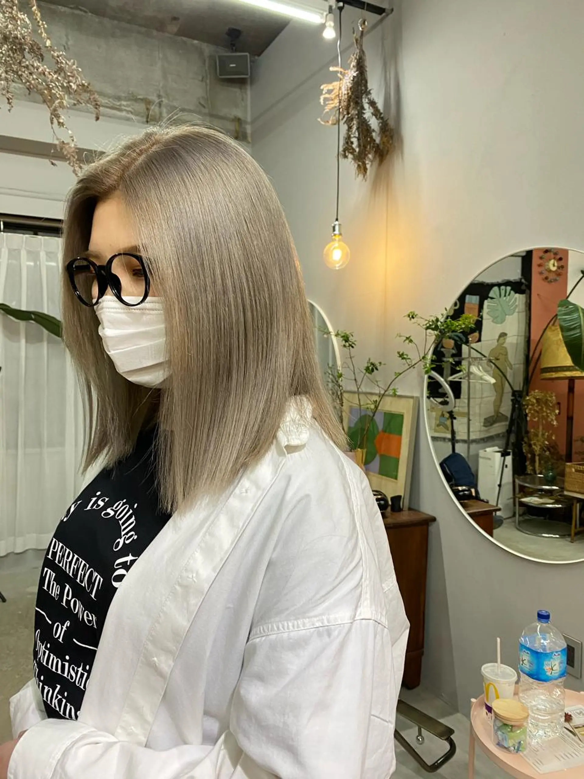 ミディアム カラー パーマ ヘアアレンジ ネイル マツエク・マツパ アイブロウ chapter問屋町 💘小室明華のヘアスタイル