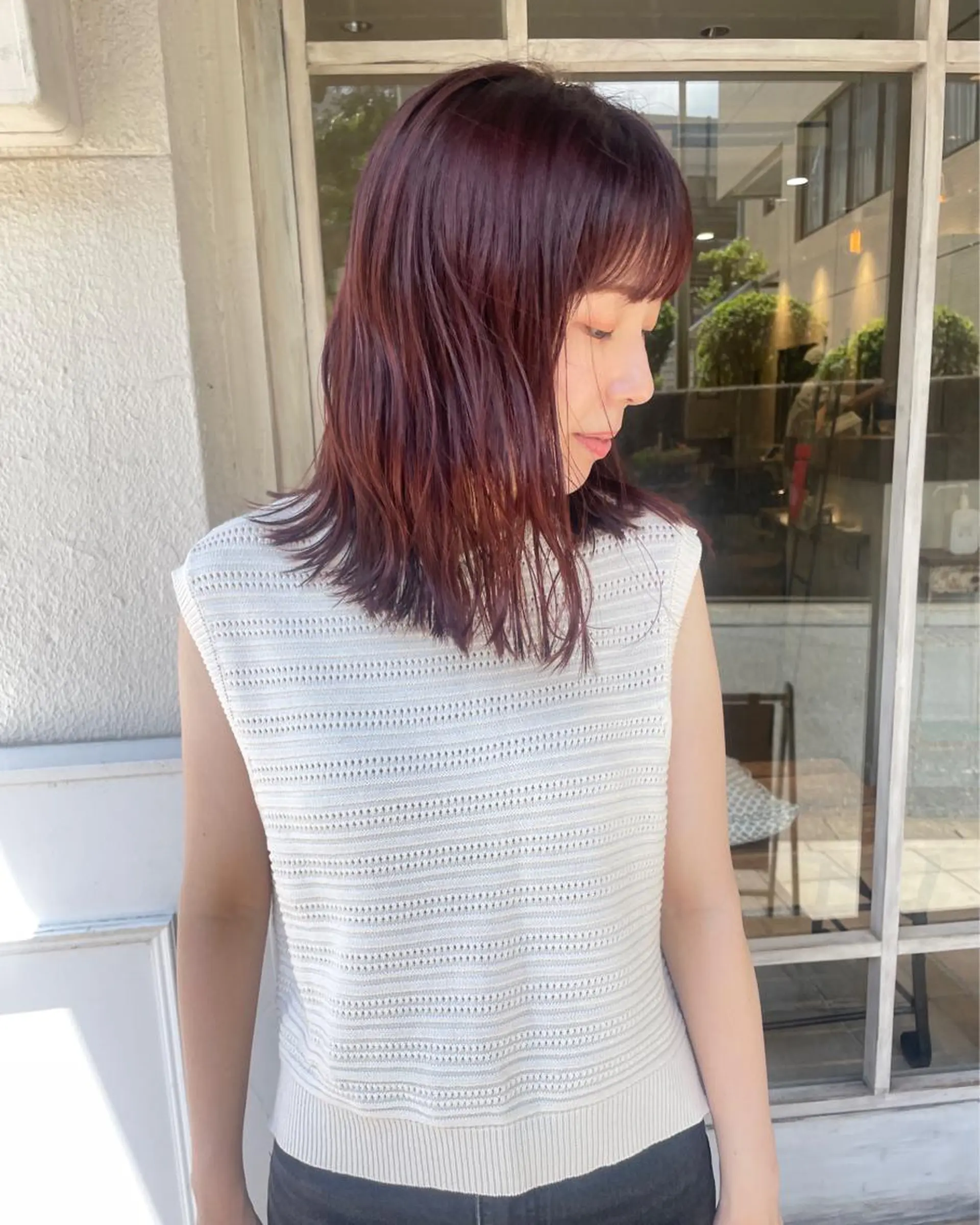 ミディアム カラー 🙃 透明感カラー/ボブのヘアスタイル