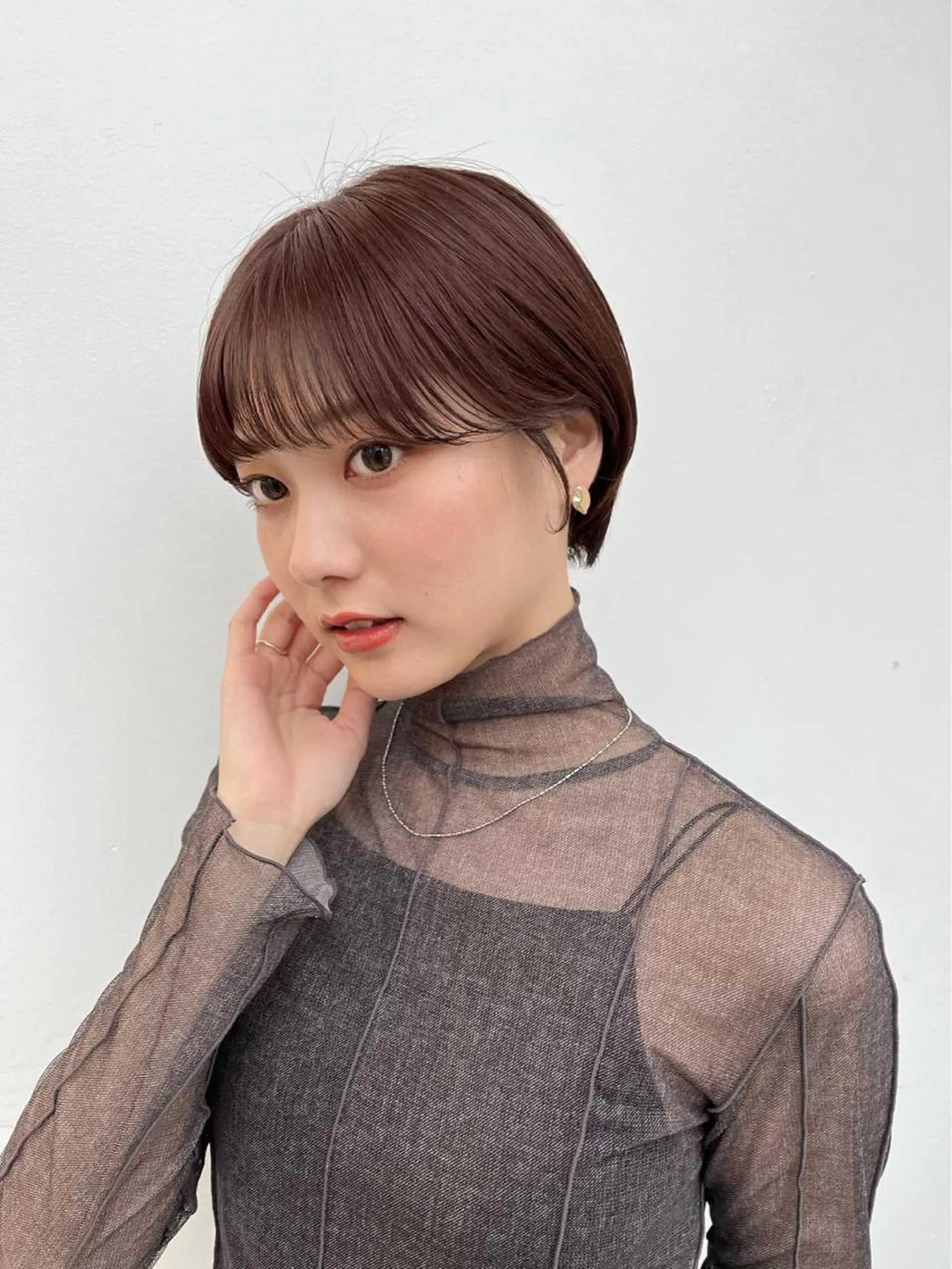 ショート カラー ブラウンカラー ハイライトカラー ハイライト 🌱ボブ/レイヤー/ ベージュ/あやみ✨のヘアスタイル