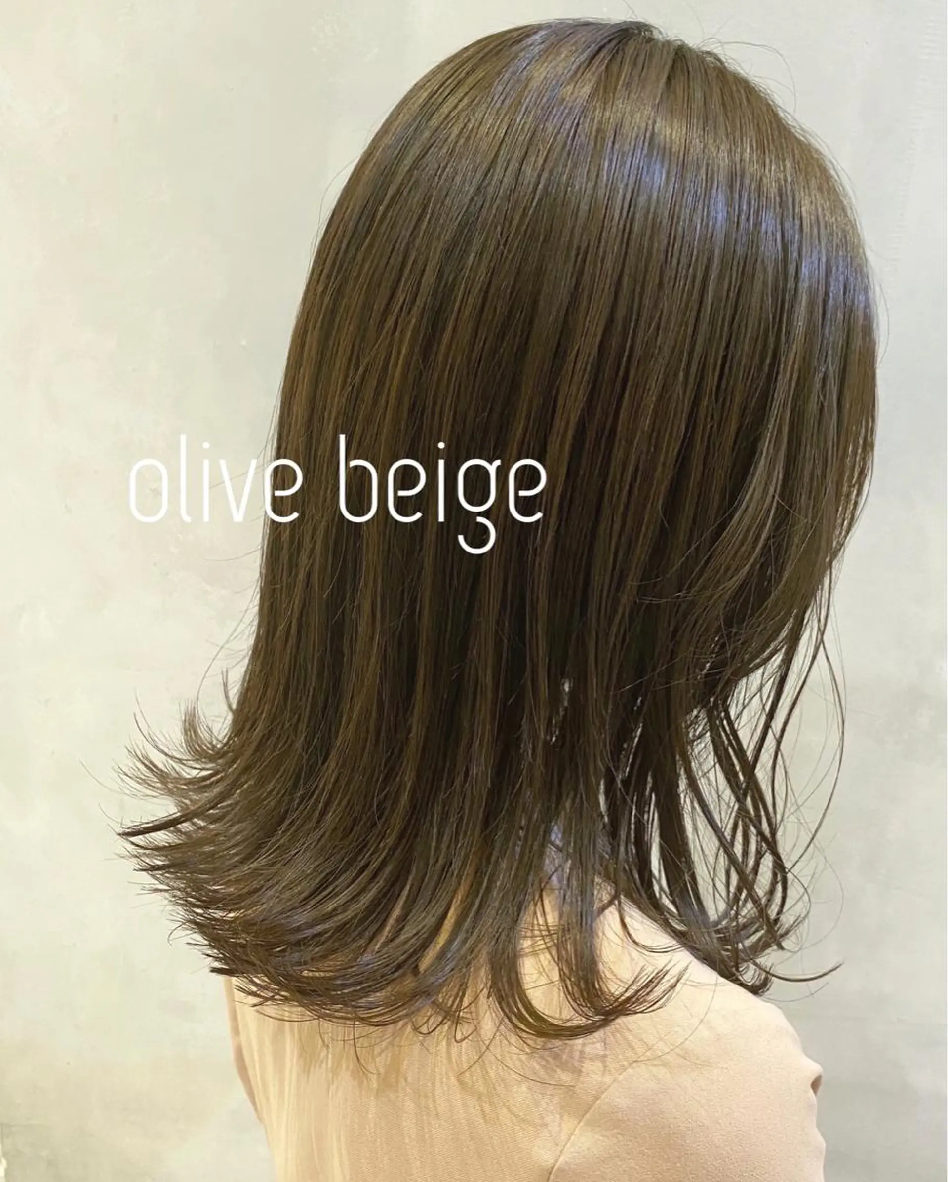 ミディアム カラー ベージュカラー オリーブベージュ カラー系/カット特化 🟠オオタキマサシのヘアスタイル