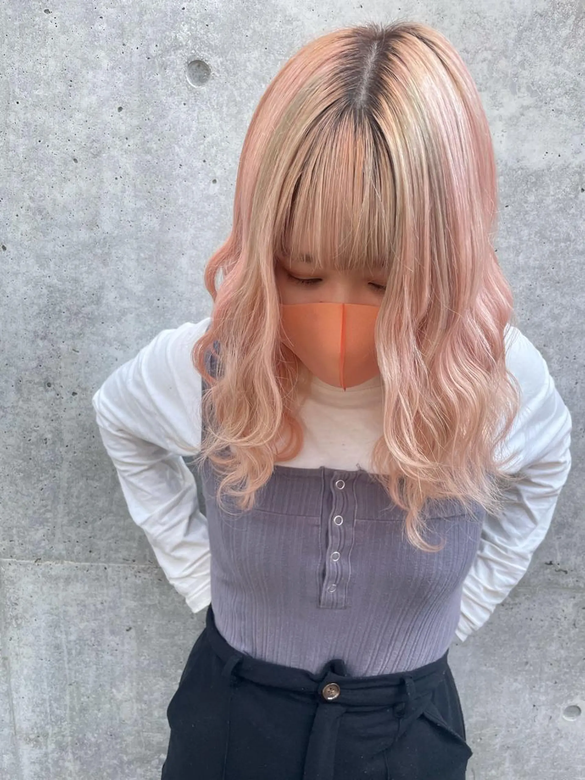 セミロング カラー ヘアカラー トリートメント 酸性縮毛矯正 梅田茶屋町 Juriのヘアスタイル