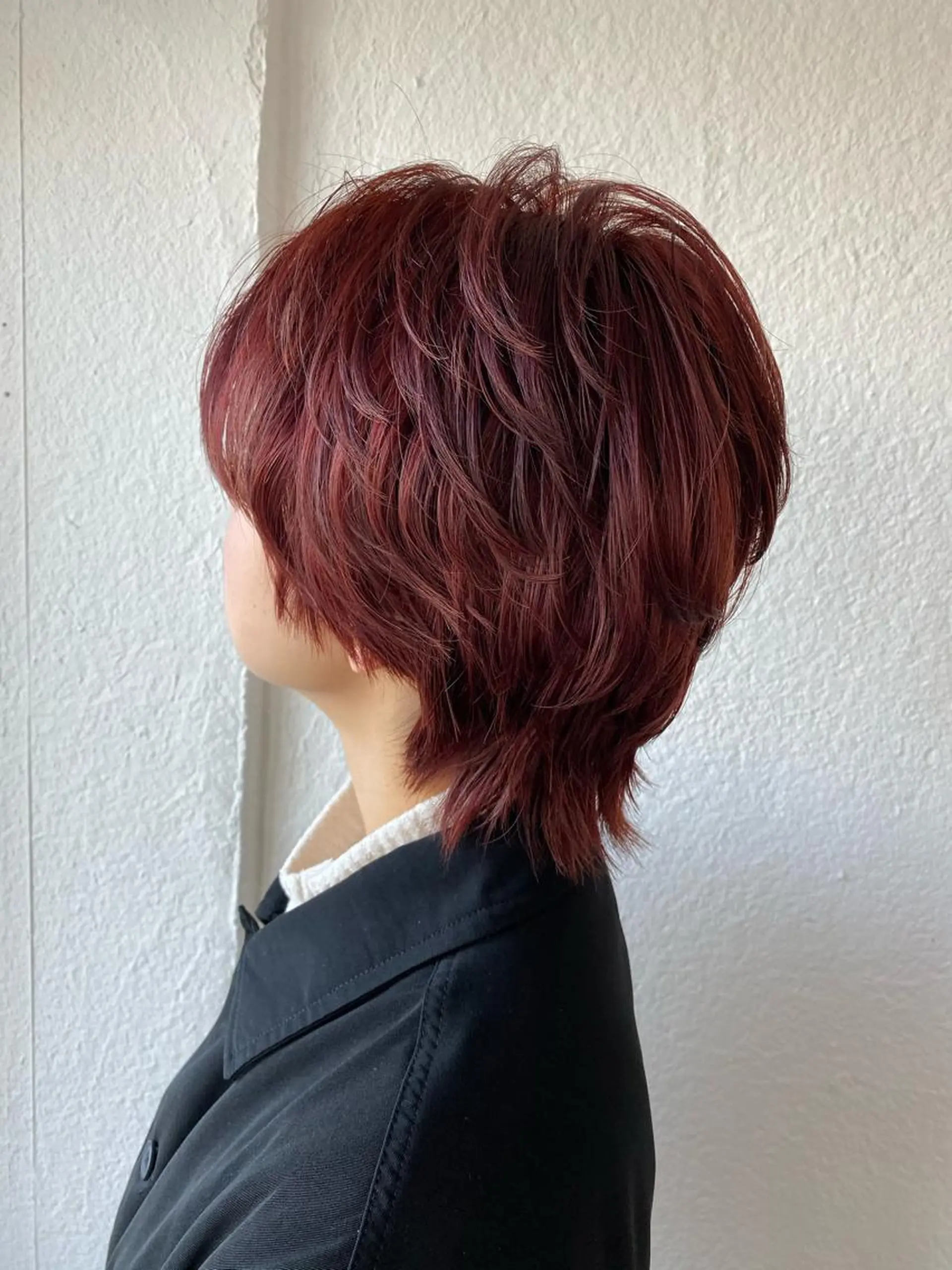 ショート カラー レッドカラー ヘアカラー トリートメント 入江 志穂のヘアスタイル